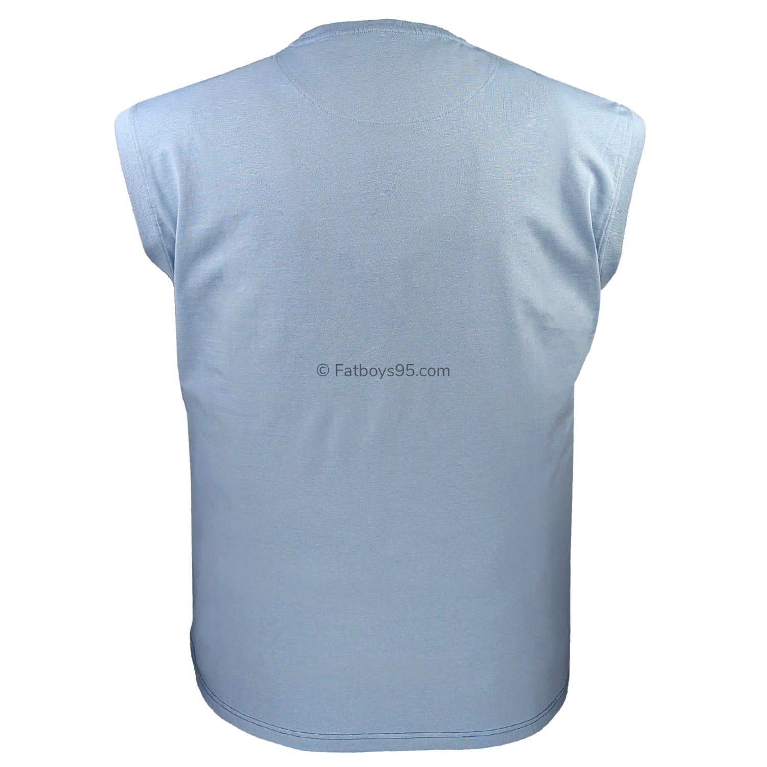 Kam South Coast Print Sleeveless Tee - KBS 5802 - Dusty Blue 3