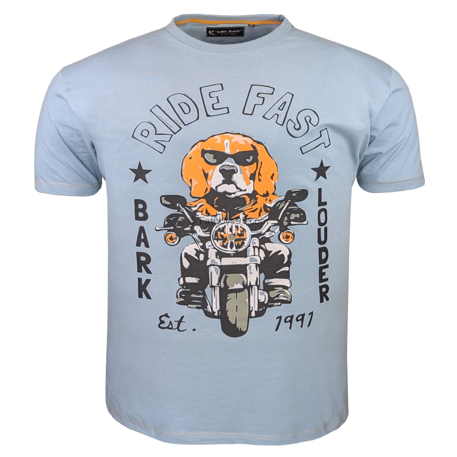 Kam Ride Fast Dog Tee - KBS 5819 - Dusty Blue