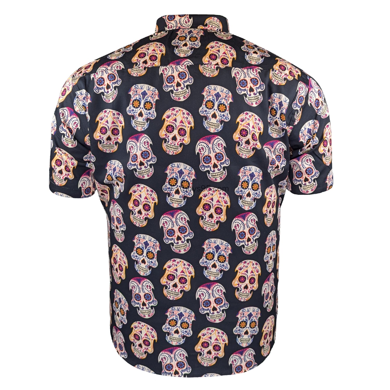 Kam Ghost Skull Print S/S Shirt - KBS 6052 - Black 3
