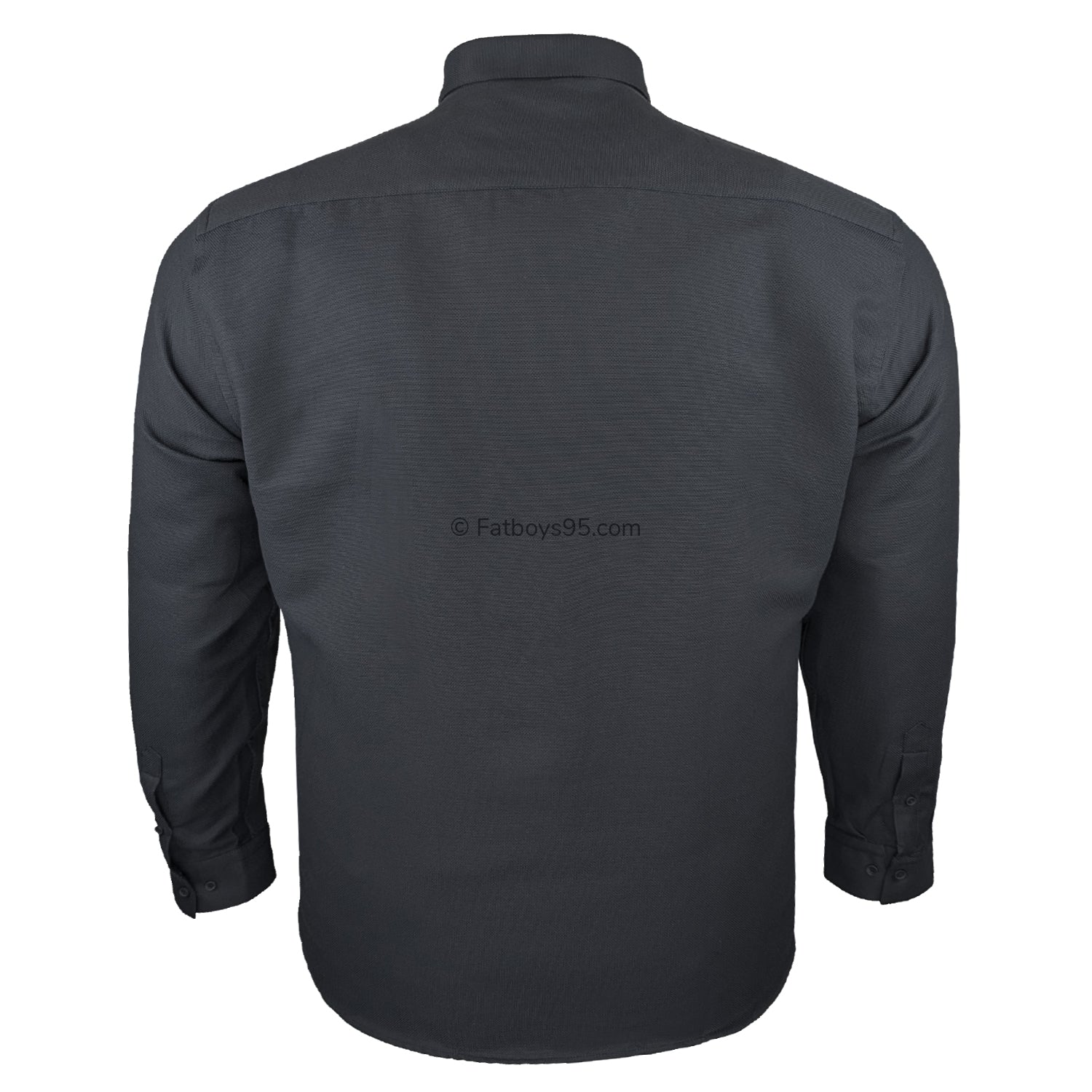 Kam Dobby Weave L/S Shirt - KBS 6357 - Black 4