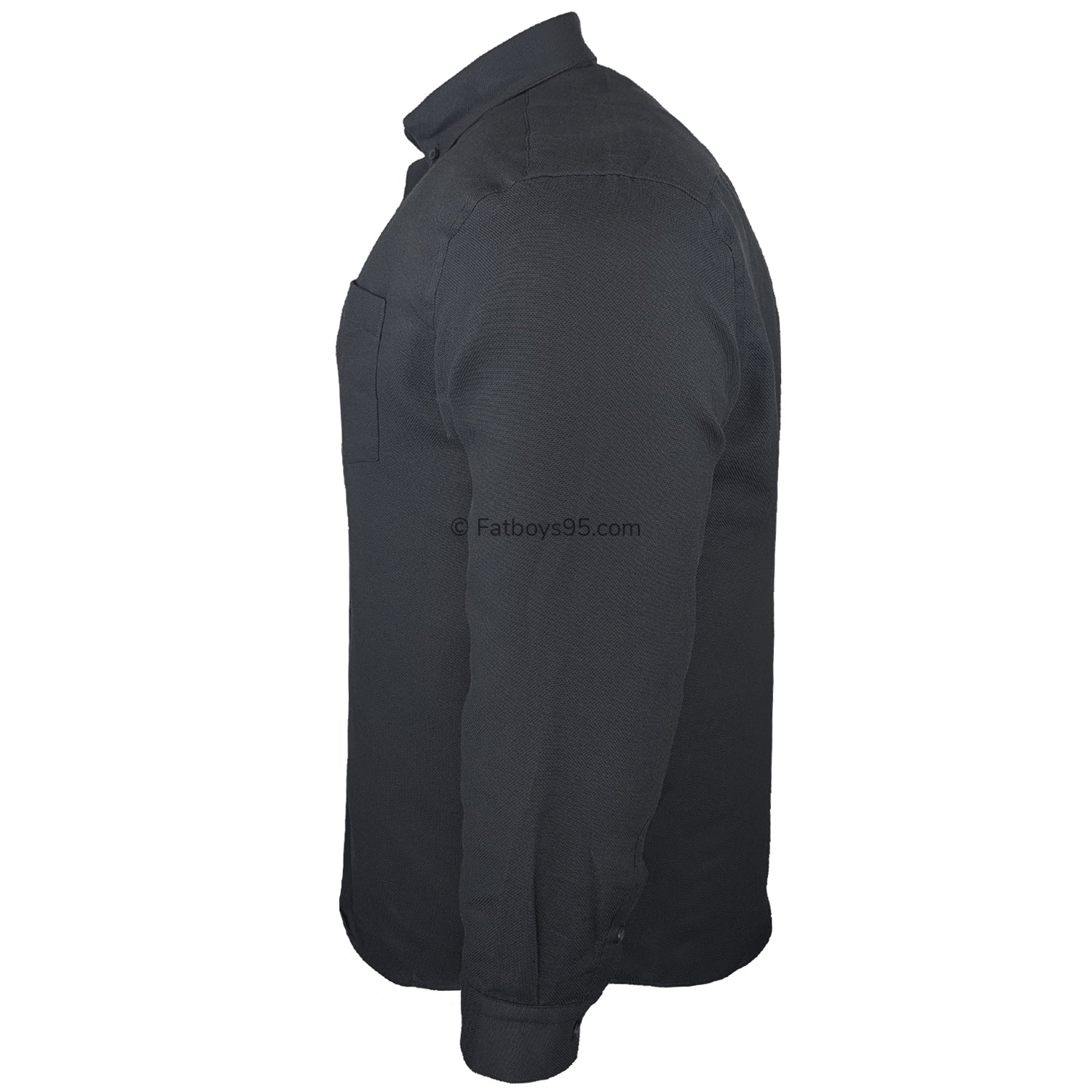 Kam Dobby Weave L/S Shirt - KBS 6357 - Black 5