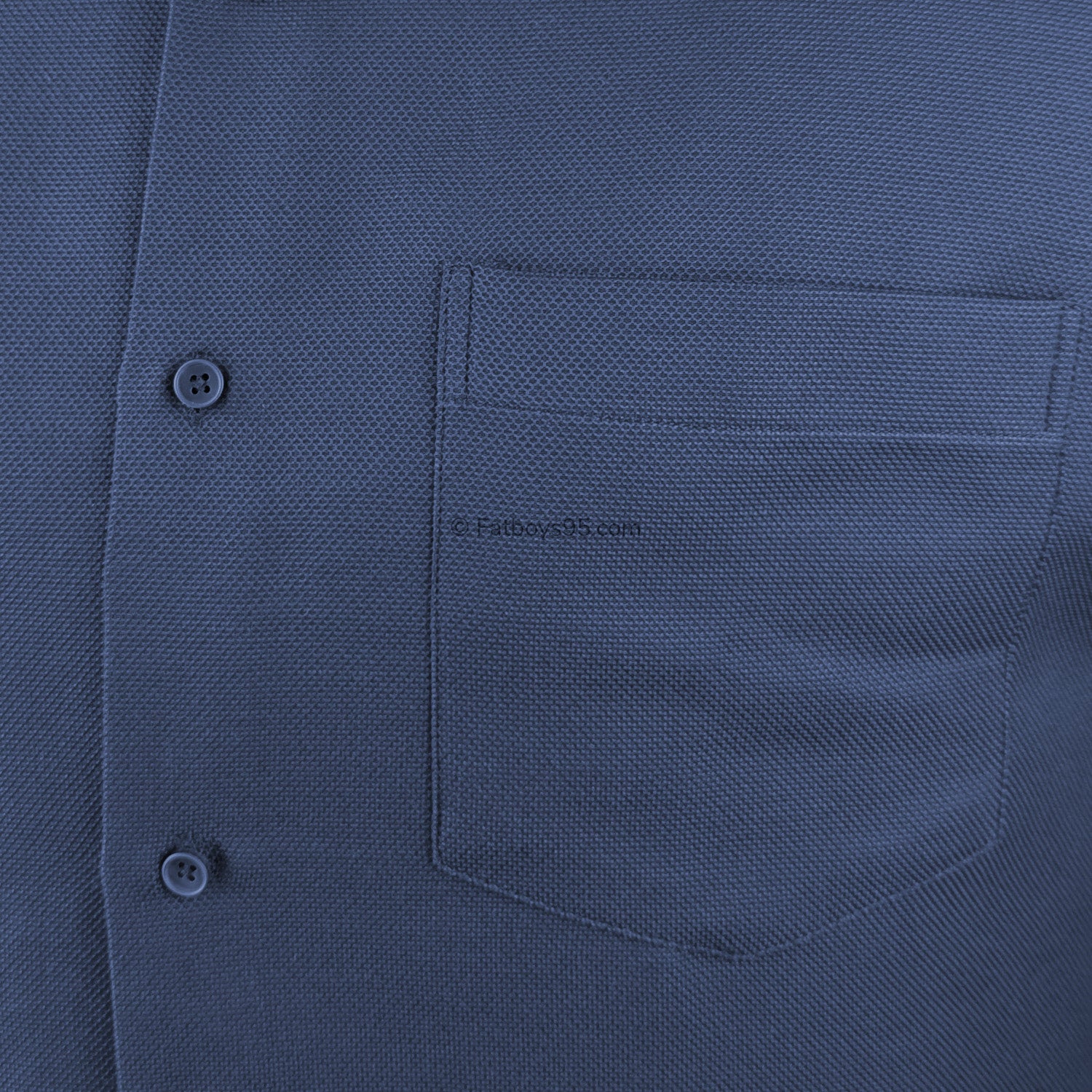 Kam Dobby Weave L/S Shirt - KBS 6357 - Navy 3