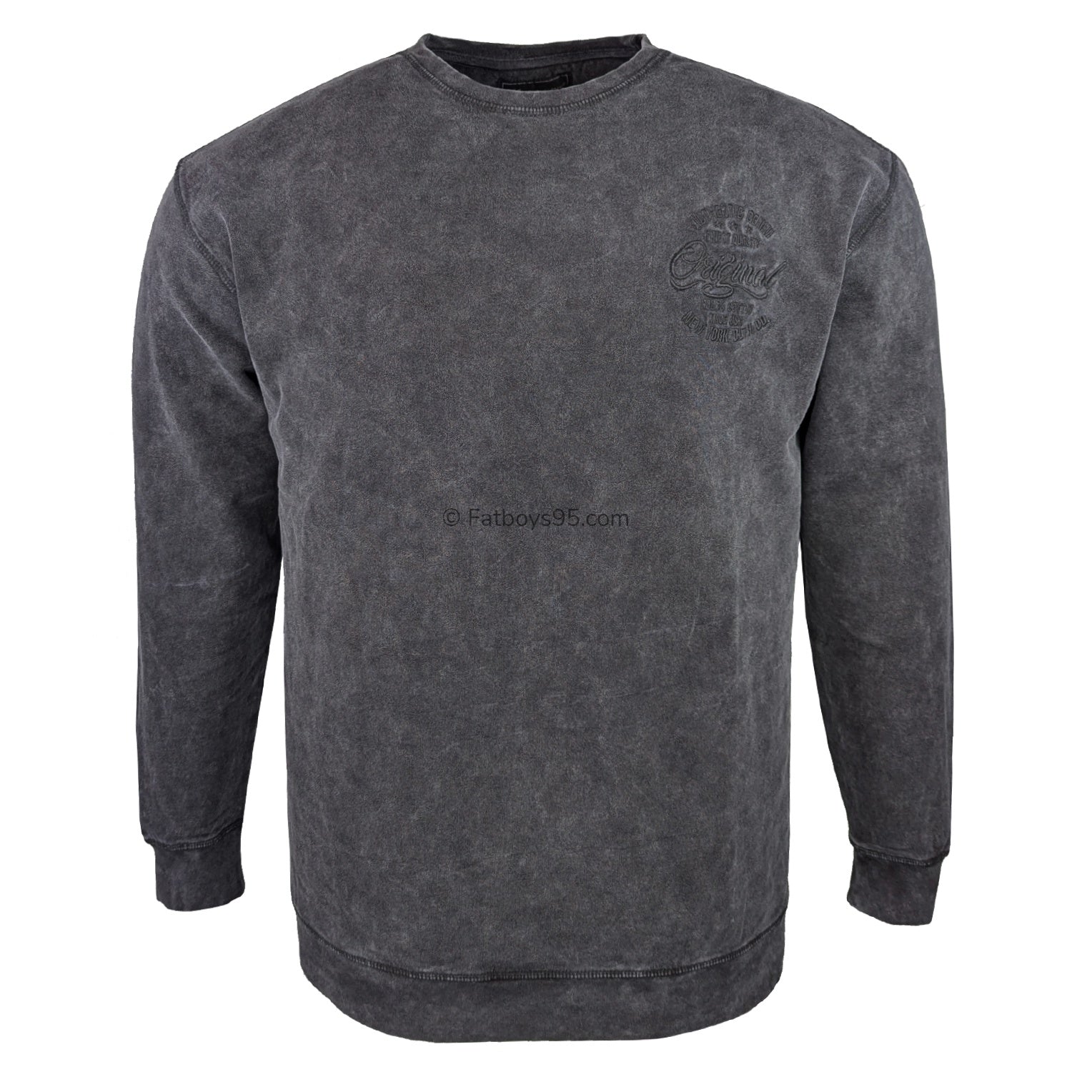 Kam Garment Dye Sweatshirt - KBS 7081 - Black 1