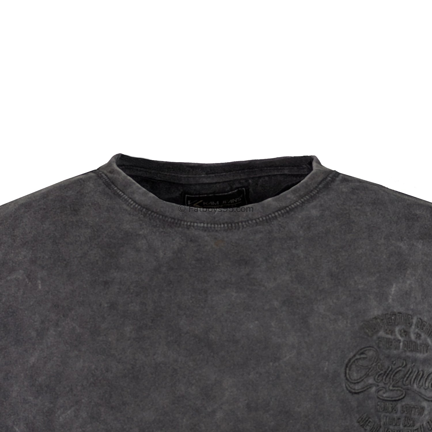 Kam Garment Dye Sweatshirt - KBS 7081 - Black 2