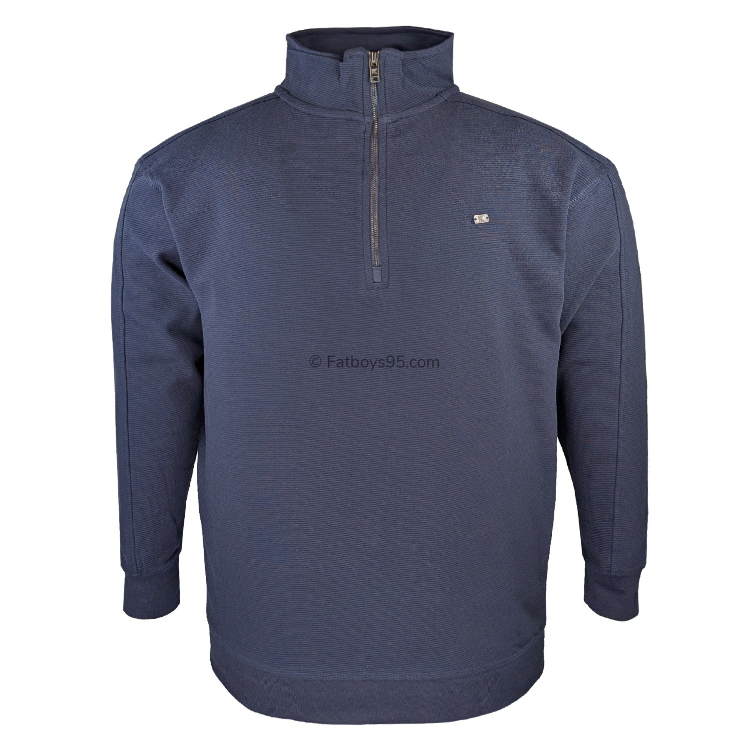 Kam 1/4 Zip Jacquard Sweater - KBS 7090 - Navy 3