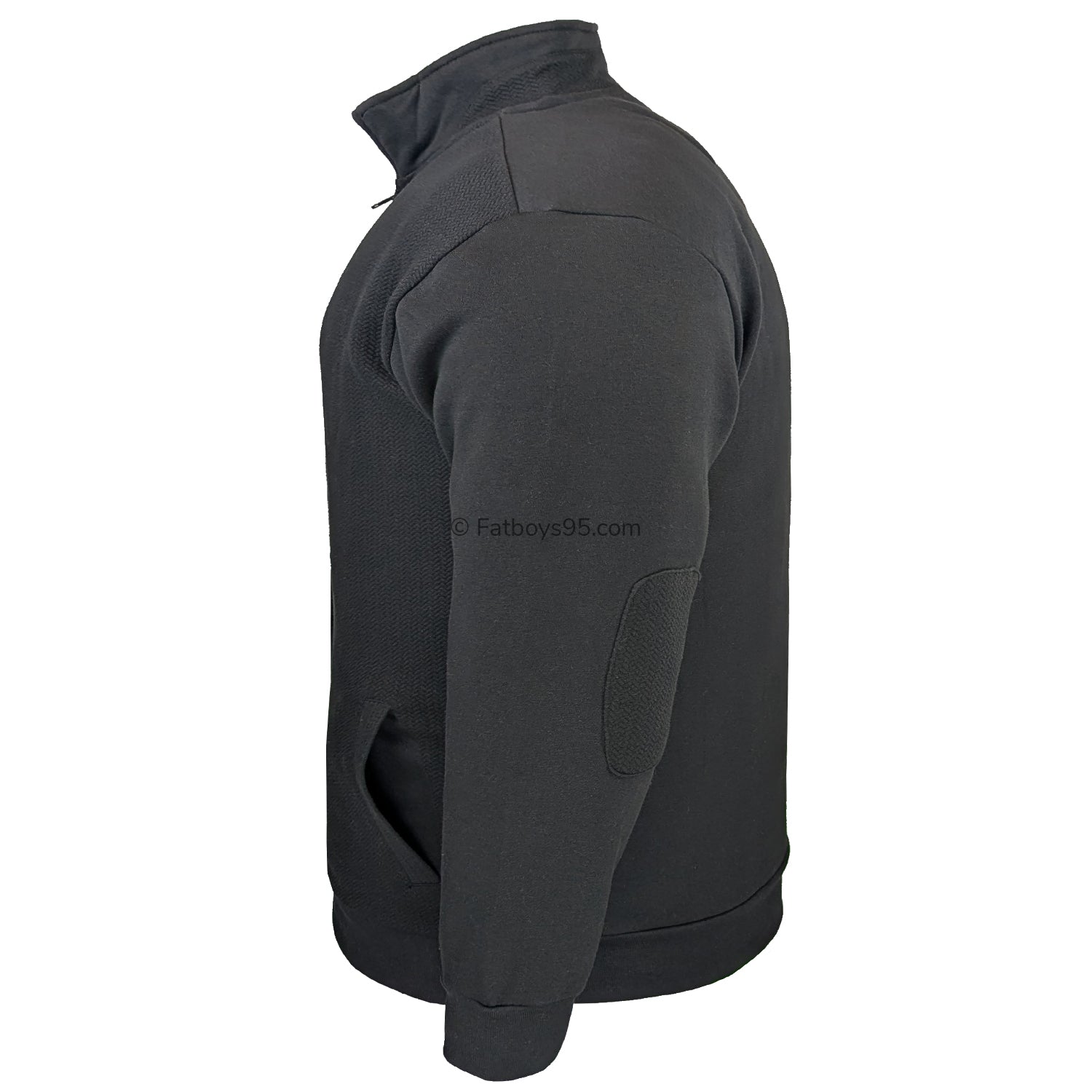 Kam Textured Full Zip Top - KBS 7093 - Black 4