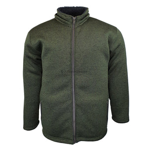 Kam Sherpa Lined Hooded Knit Jacket - KBS KV101 - Forest 5