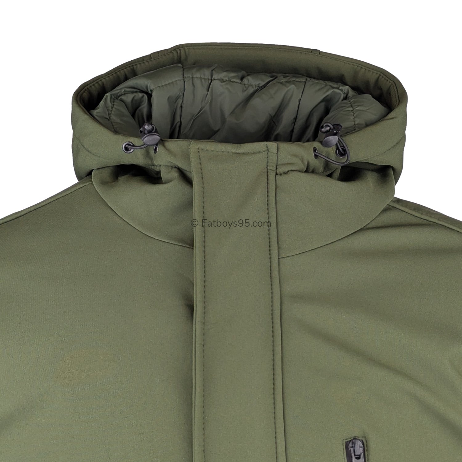 Kam Long Quilted Soft Shell Coat - KBS KV144 - Khaki 2