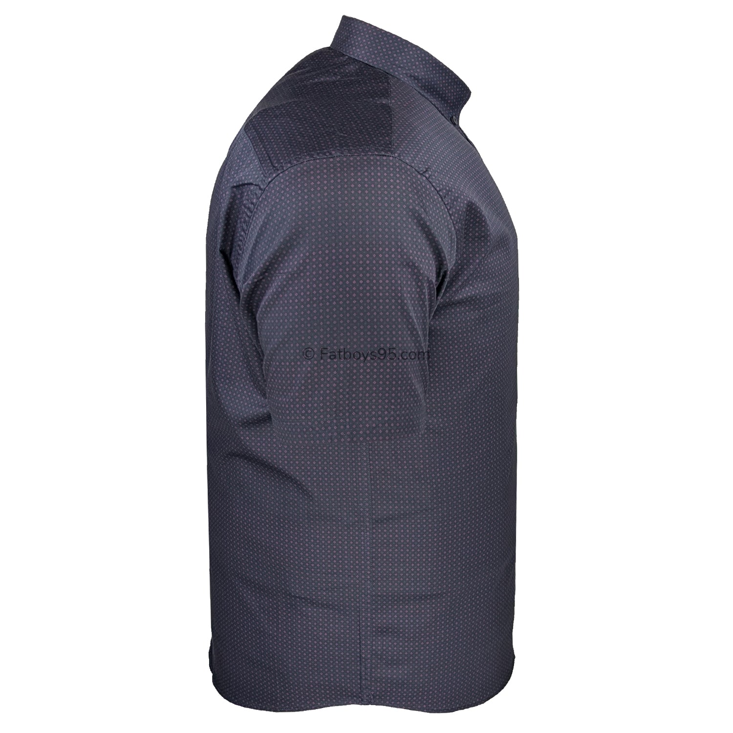 Kam Premium Mini Print S/S Shirt - KBS P057 - Navy 5