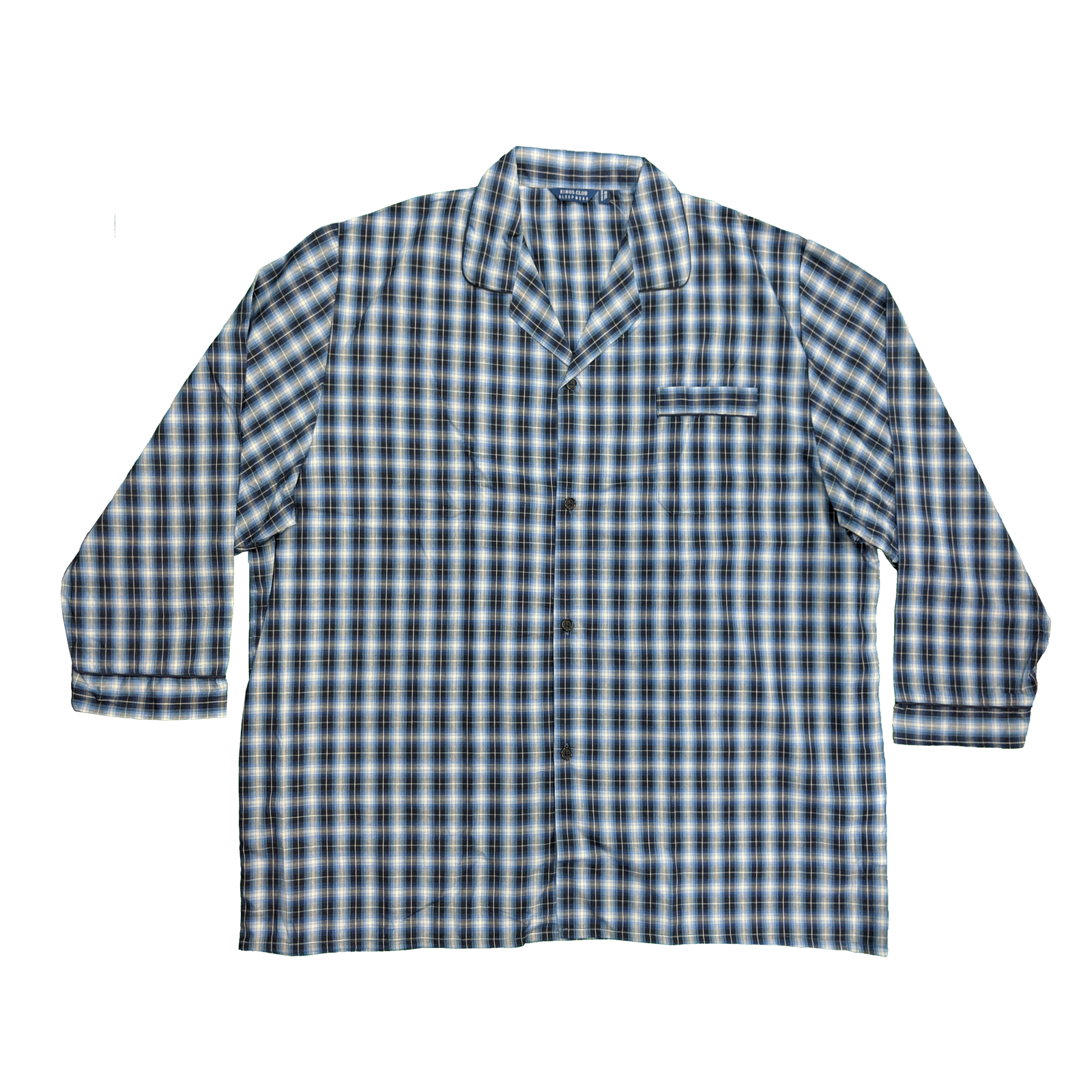 Kings Club PJs (Shirt & Trousers) - 257039 - Blue Check