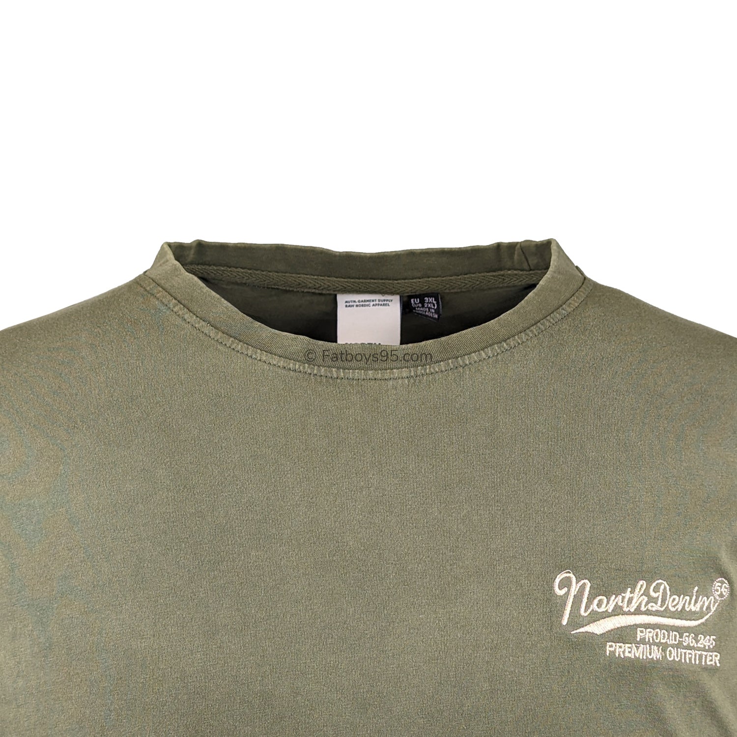 North 56Denim T-Shirt - 41330 - Dusty Olive Green 2