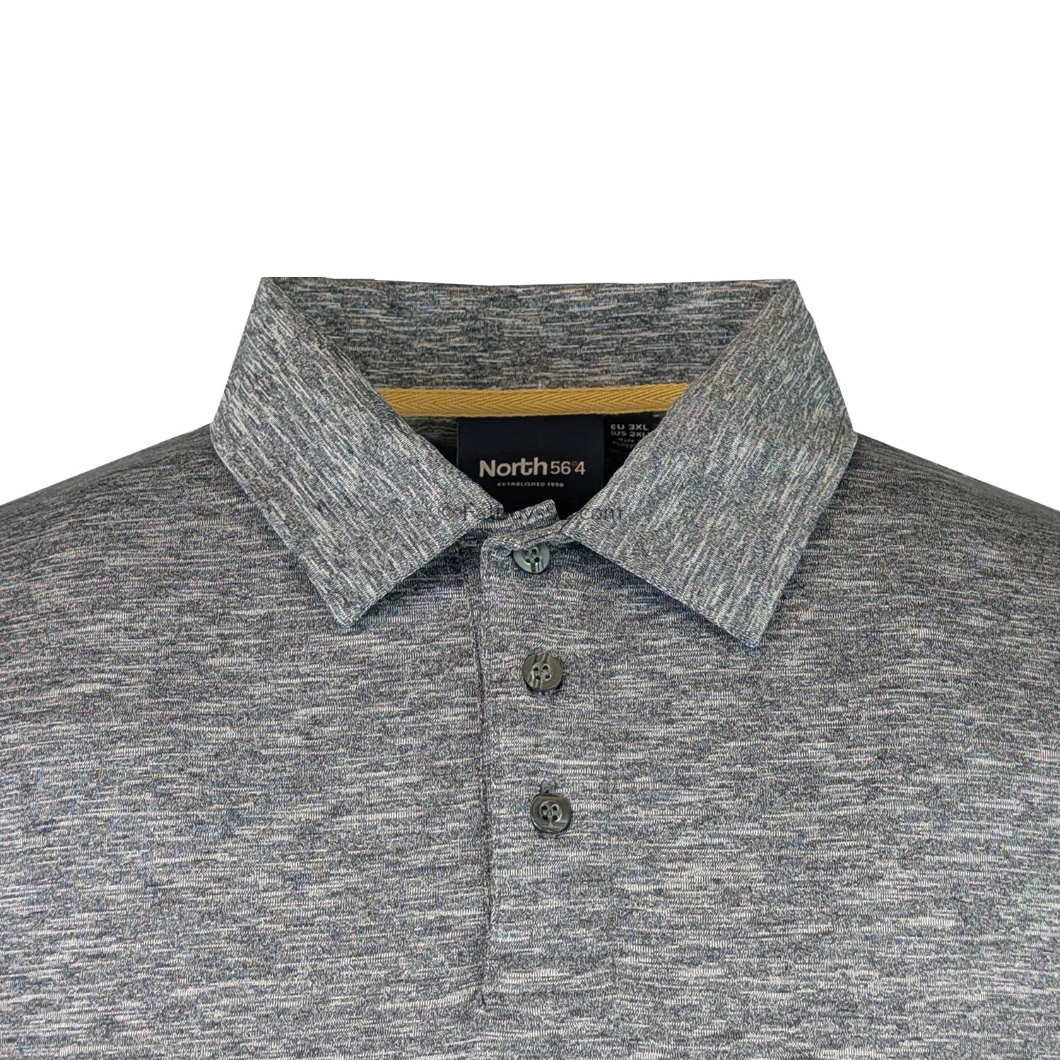 North 56°4 Long Sleeve Polo - 83174 - Grey Melange 2