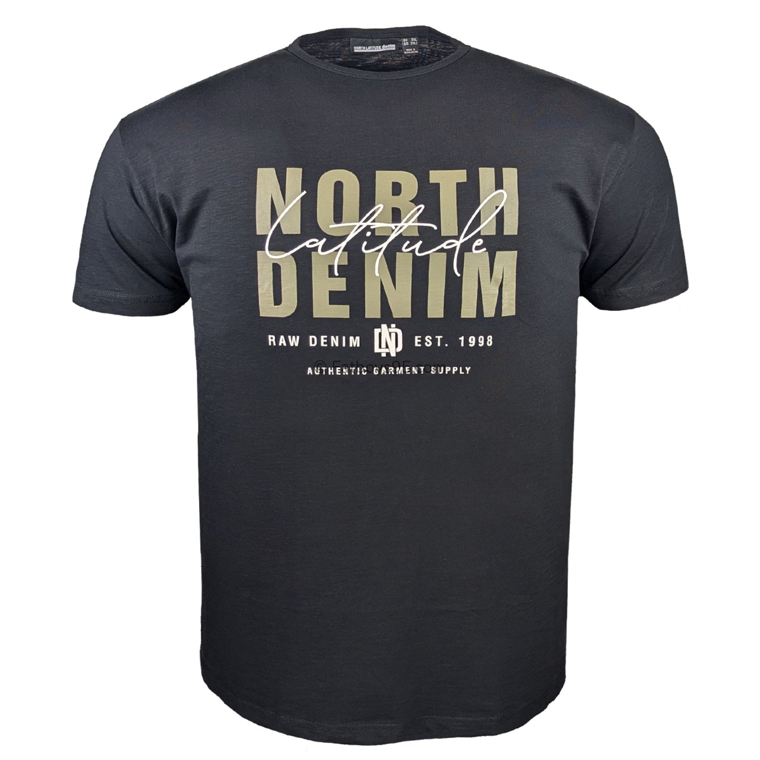 North Latitude Denim Printed Logo Tee - 99335 - Black 1