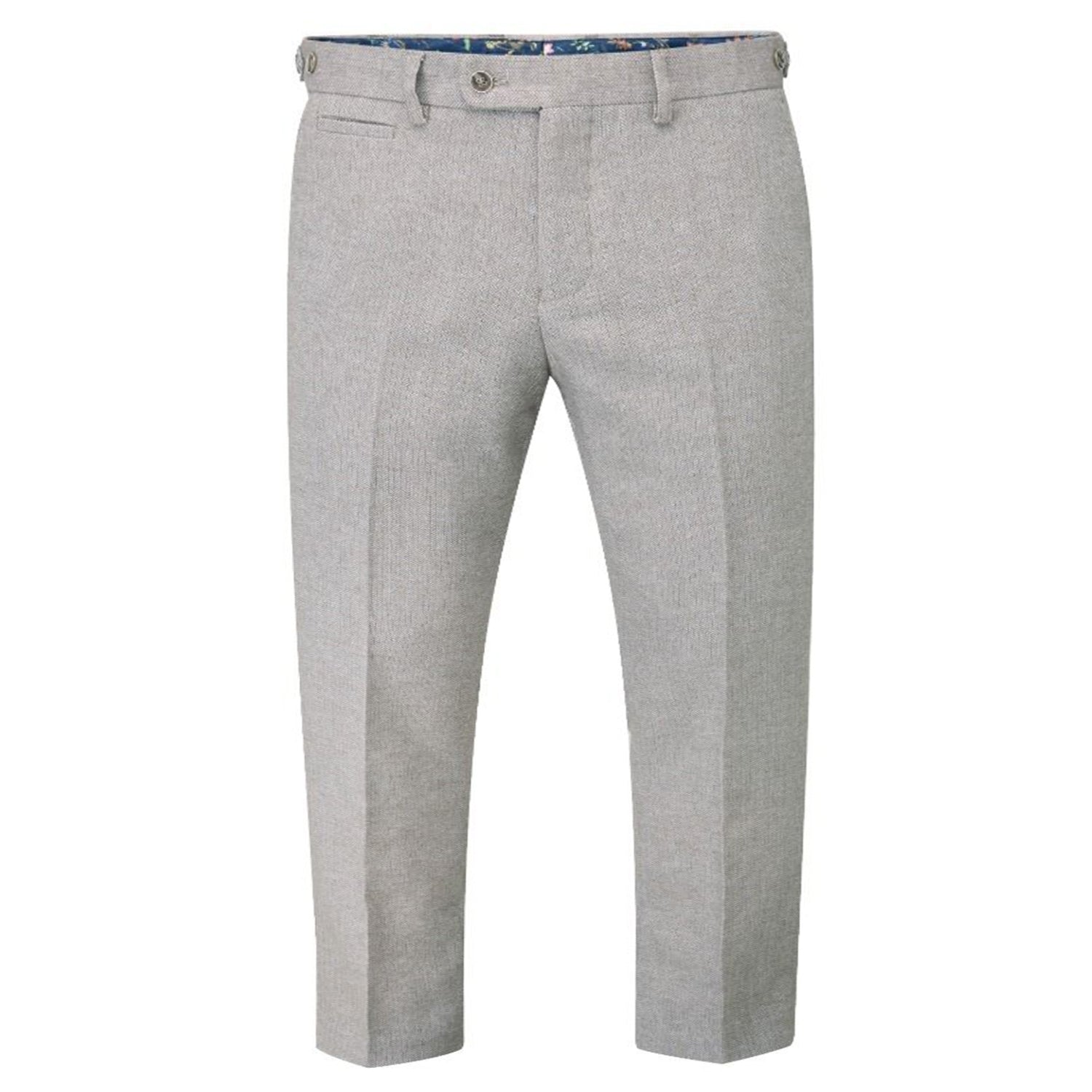 Skopes Tweed Herringbone Suit Trousers - MM70061 - Jude - Stone