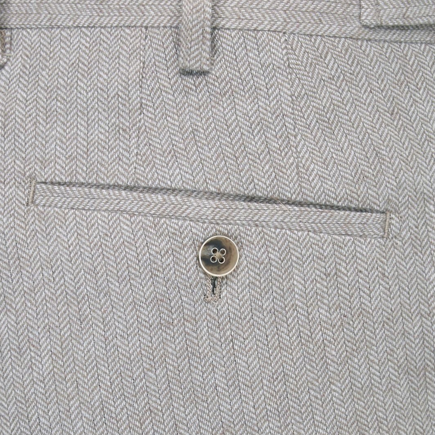 Skopes Tweed Herringbone Suit Trousers - MM70061 - Jude - Stone