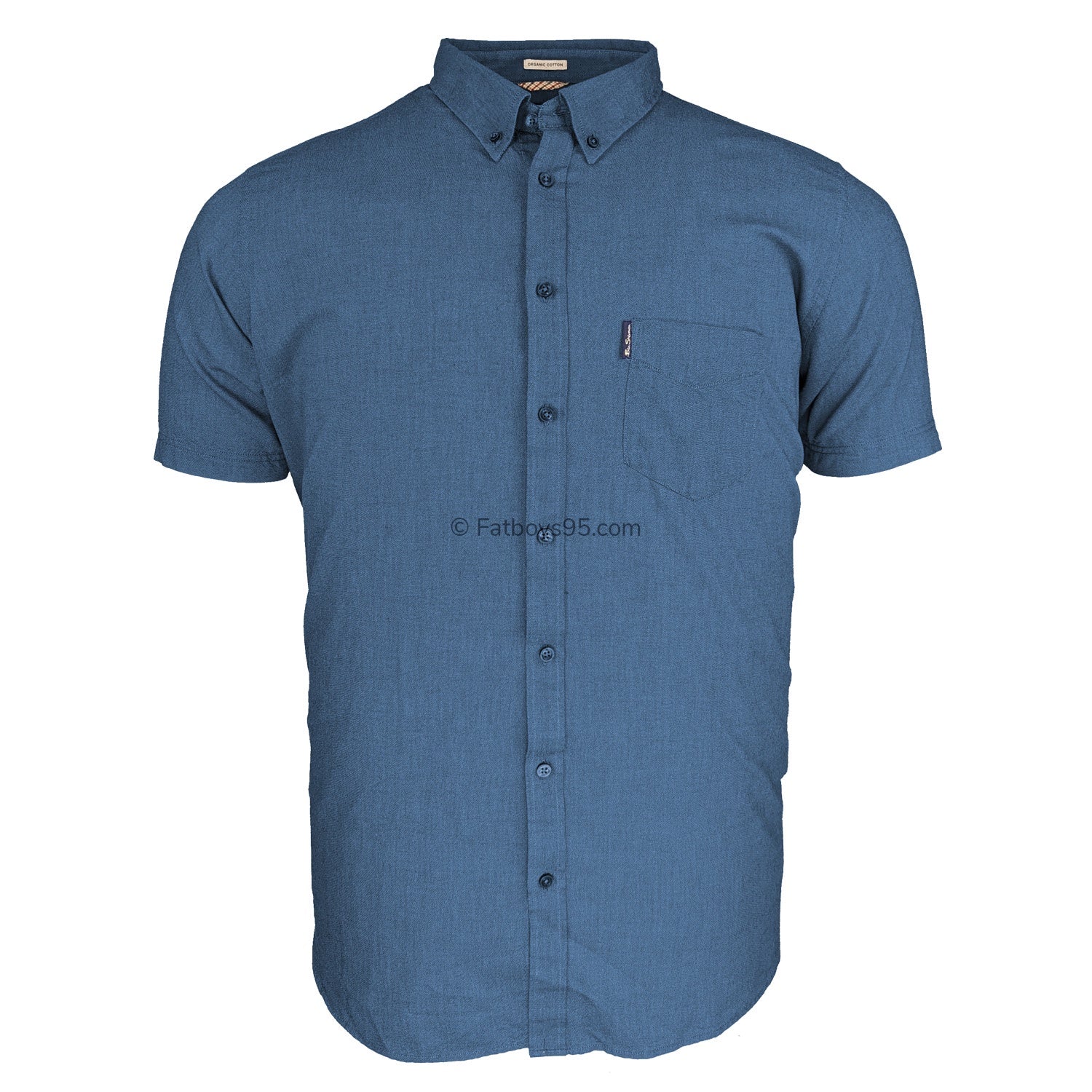 Ben Sherman S/S Oxford Shirt - 0065095IL - Dark Blue 1
