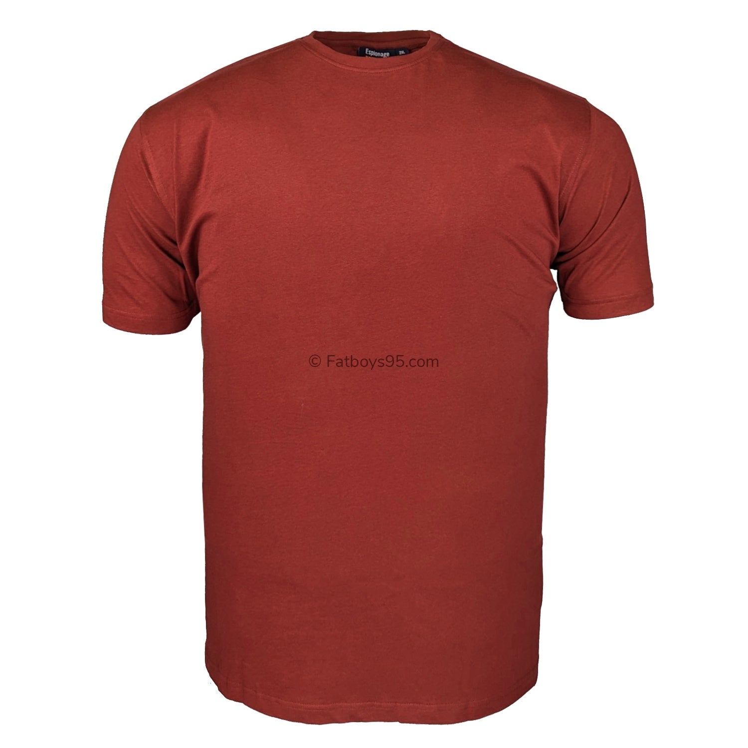 Espionage Plain Round Neck T-Shirt - T015 - Burnt Orange