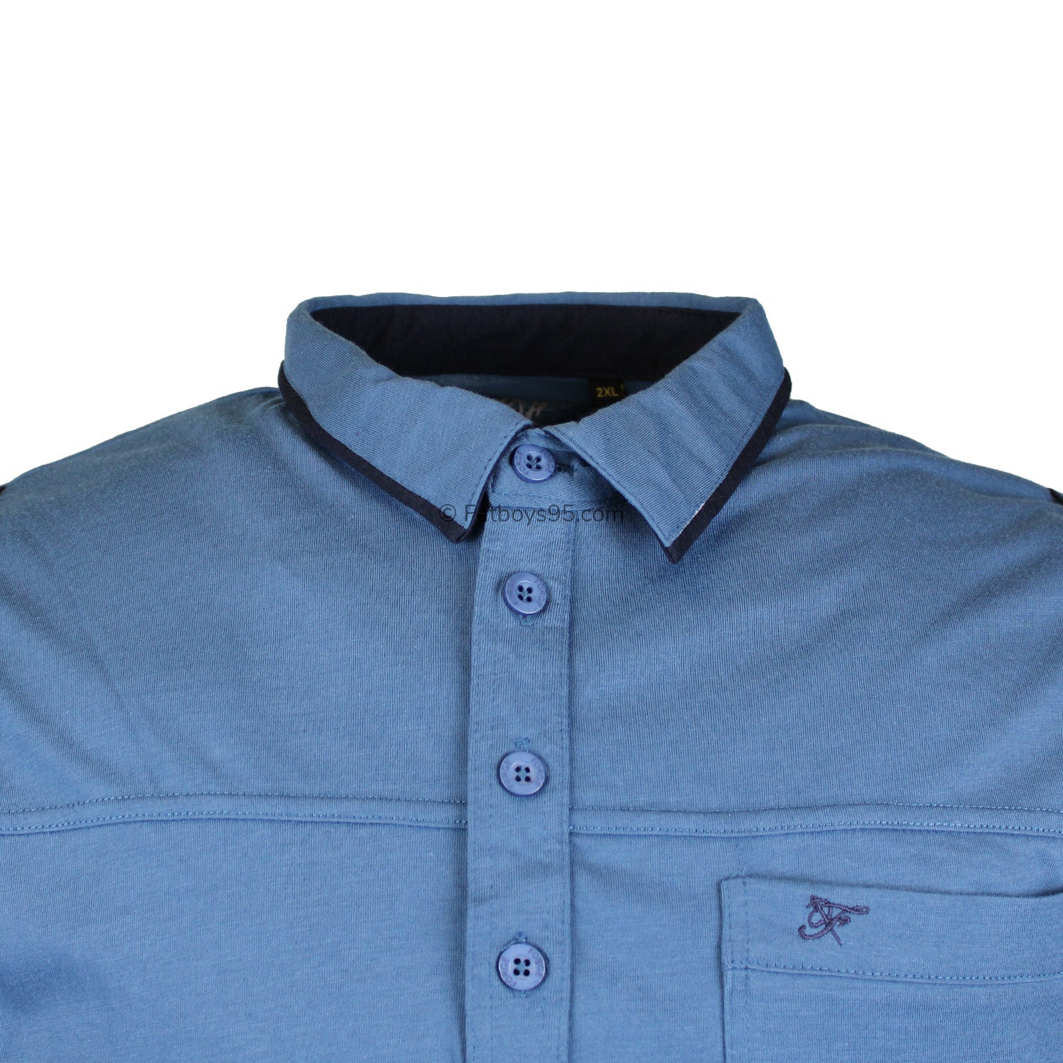 Forge Light Weight Panelled Golf Polo - FBS 419 - Denim 2