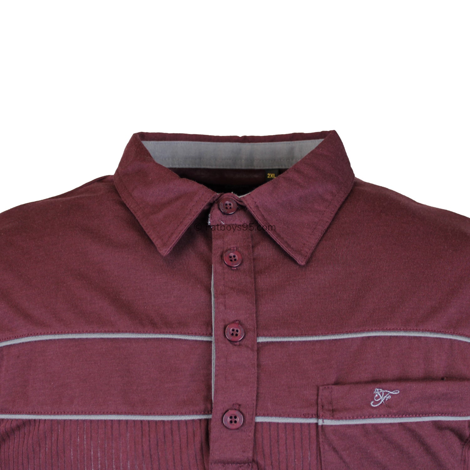 Forge Light Weight Panelled Golf Polo - FBS 420 - Wine 2