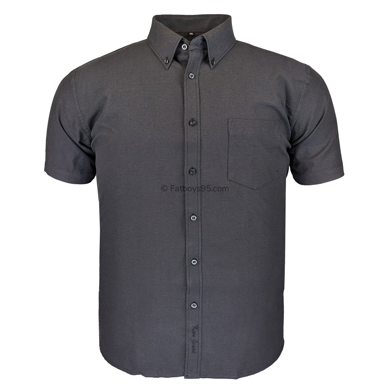 Kam S/S Oxford Shirt - KBS 663A - Black 1