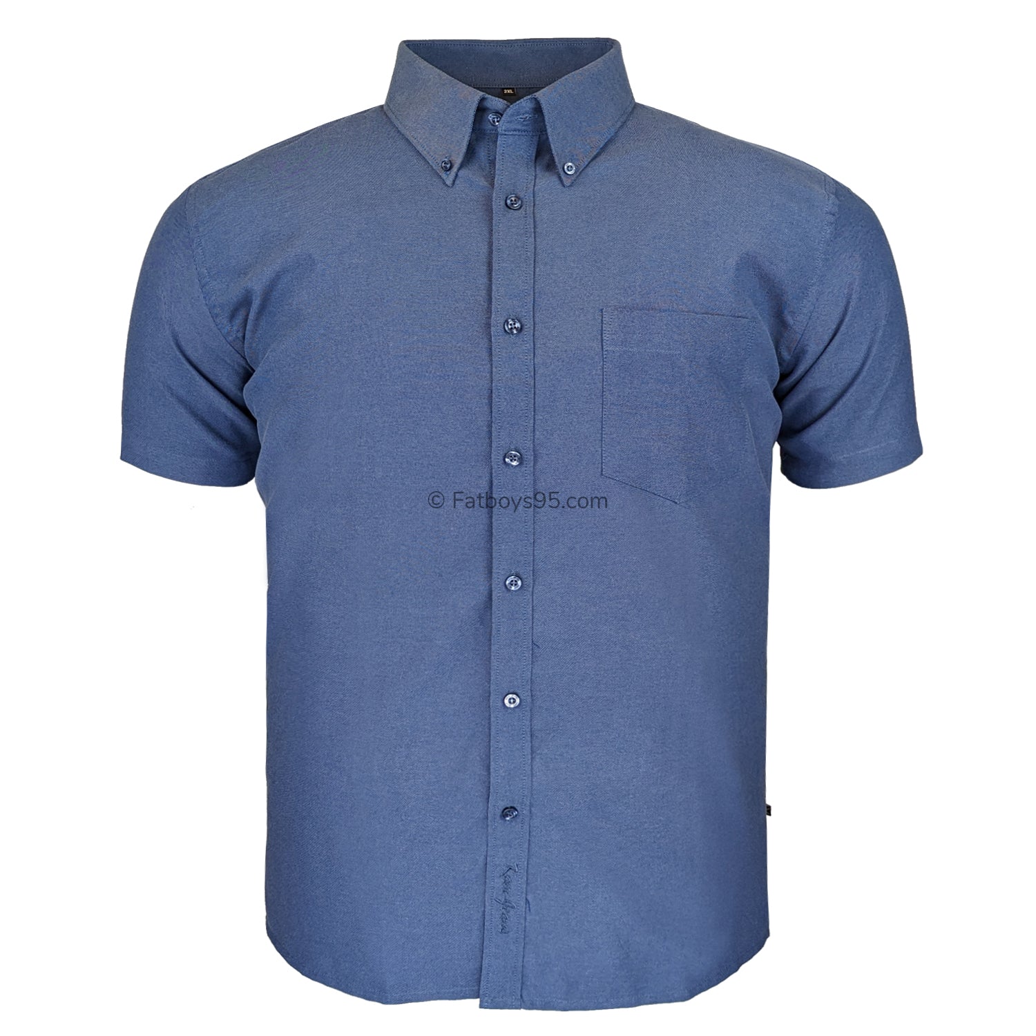 Kam S/S Oxford Shirt - KBS 663A - Navy 1