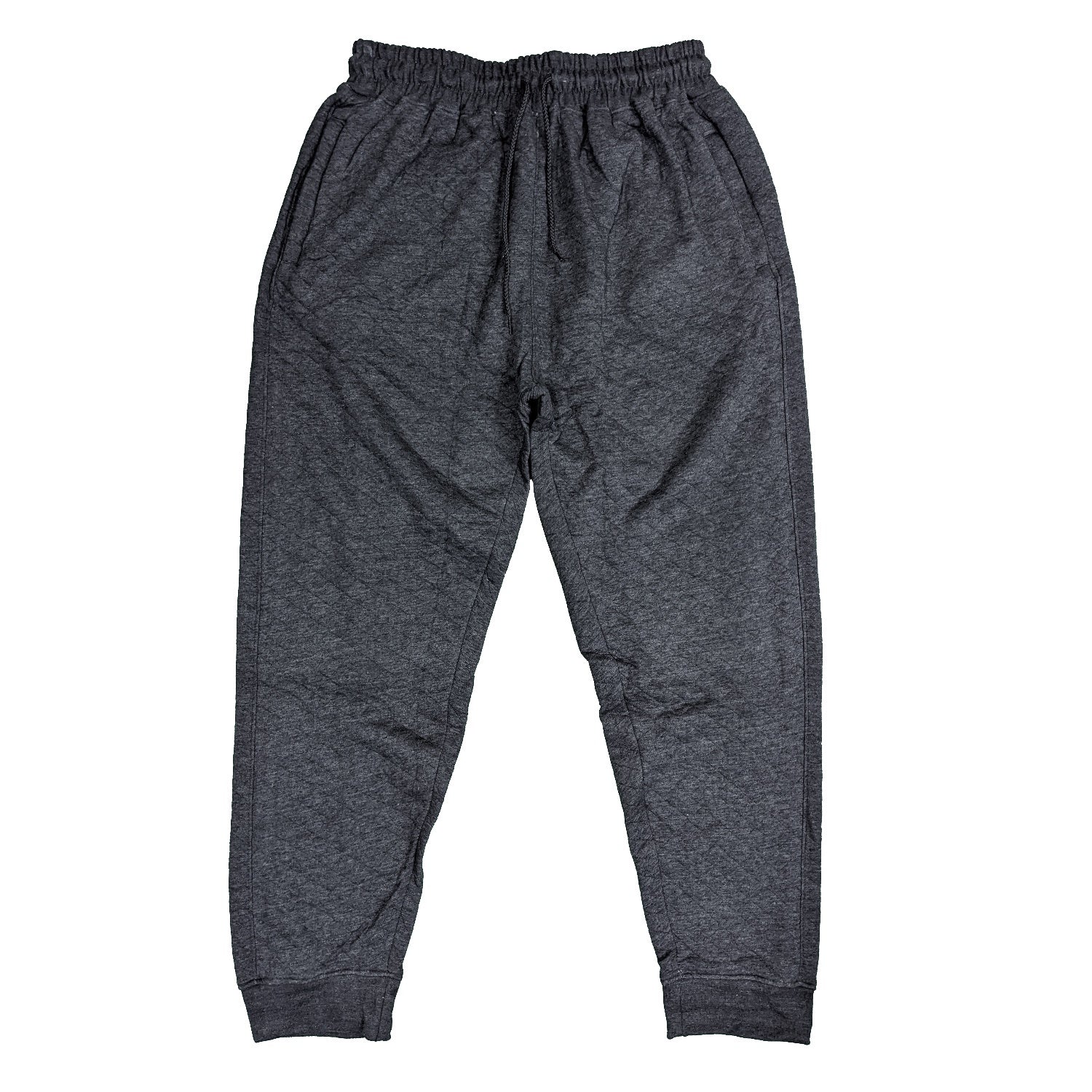 Kam Quilted Jersey Joggers - KBS 238 - Charcoal 1