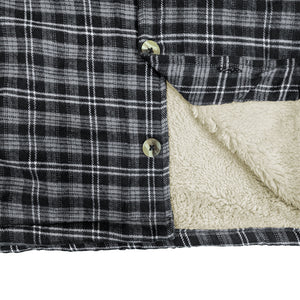 Kam Button Thru Sherpa Lined Shirt - KBS 6230 - Black 3