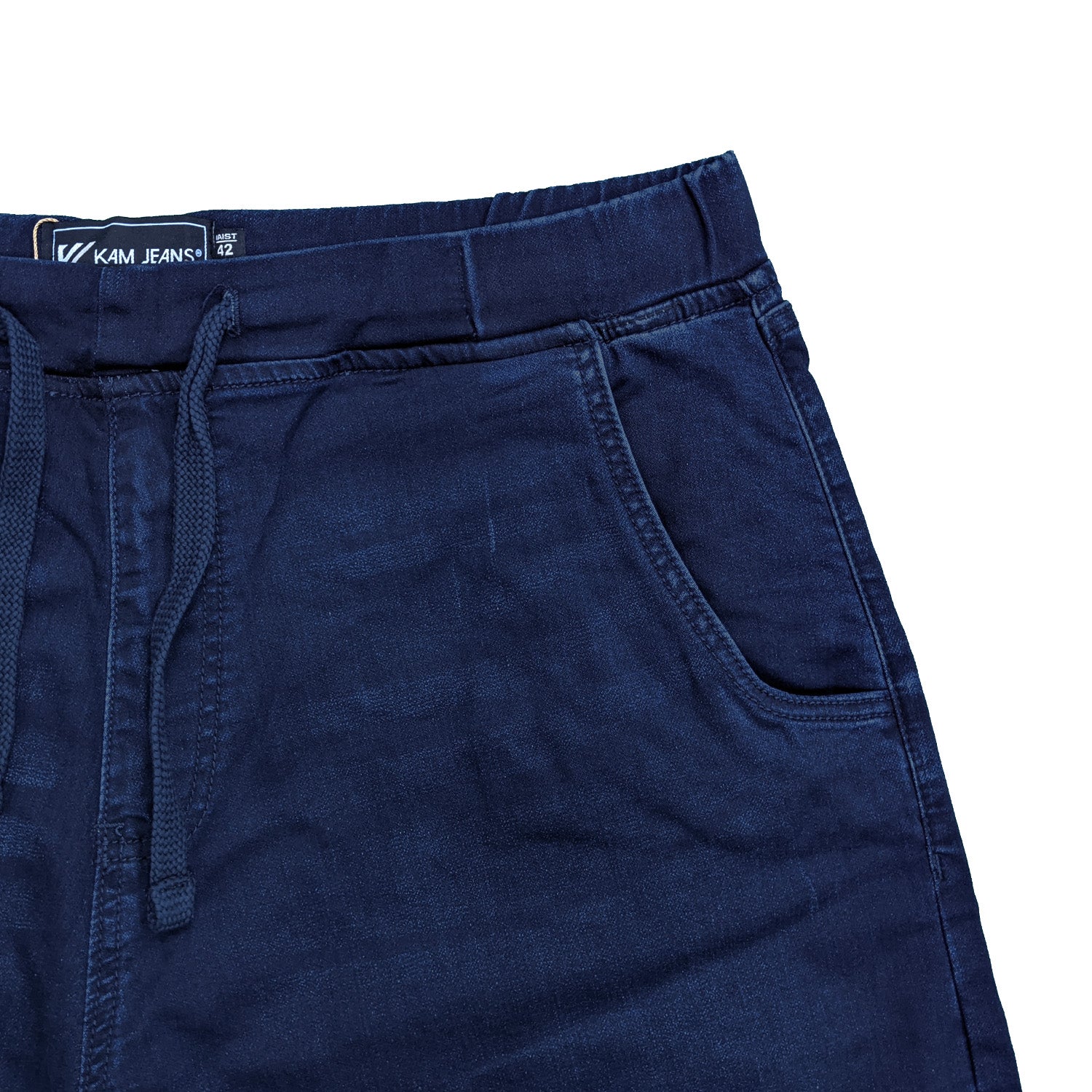 Kam Elasticated Denim Stretch Shorts - KBS Varane - Dark Used 4