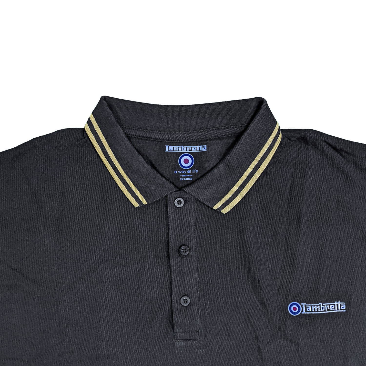 Lambretta Tip Long Sleeve Polo - SS3224 - Black 2
