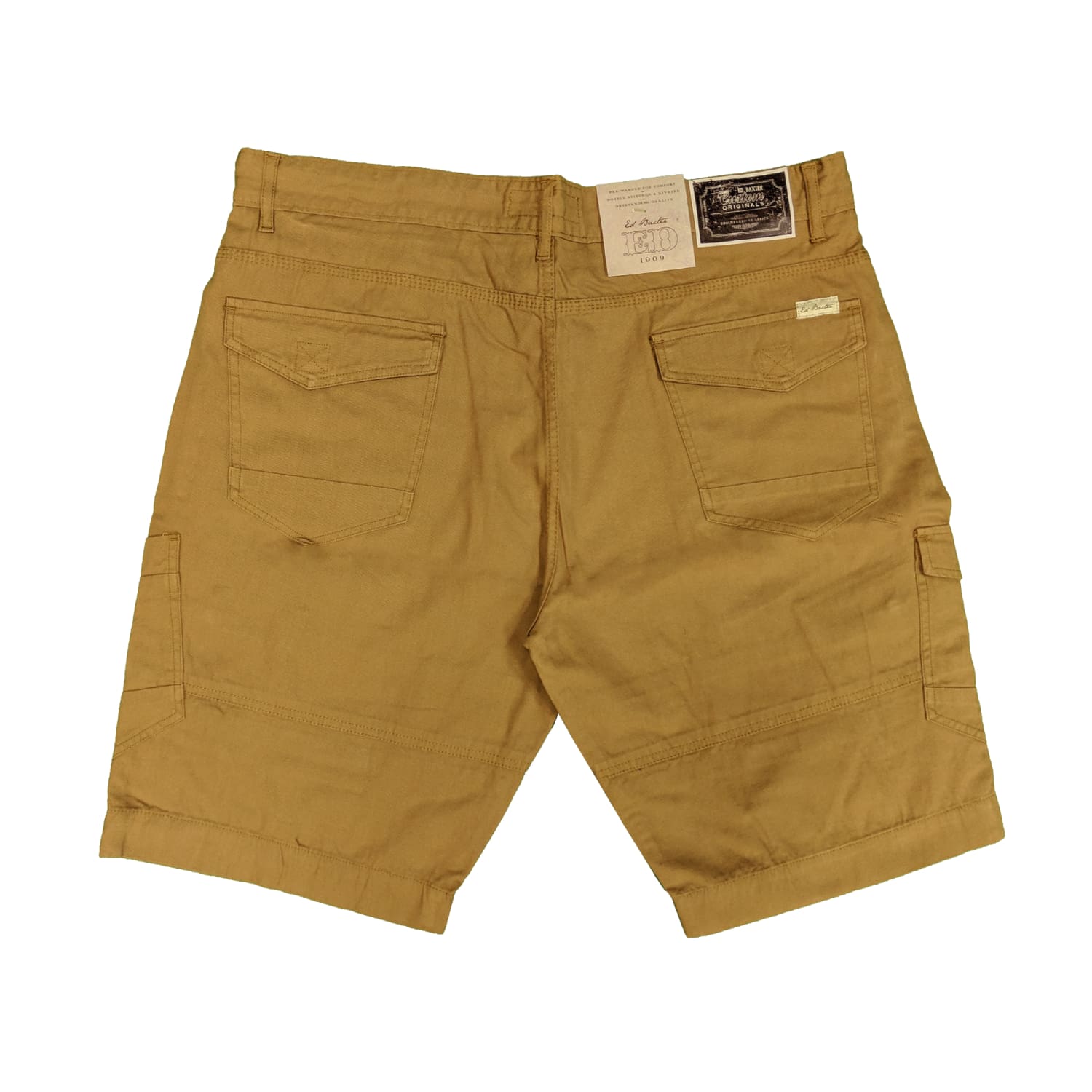Ed Baxter Cargo Canvas Shorts - EB282 - Camel 2