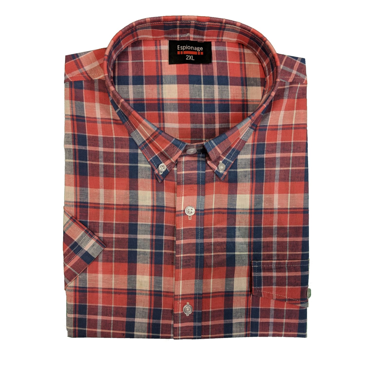 Espionage S/S Shirt - SH278 - Coral / Blue 1