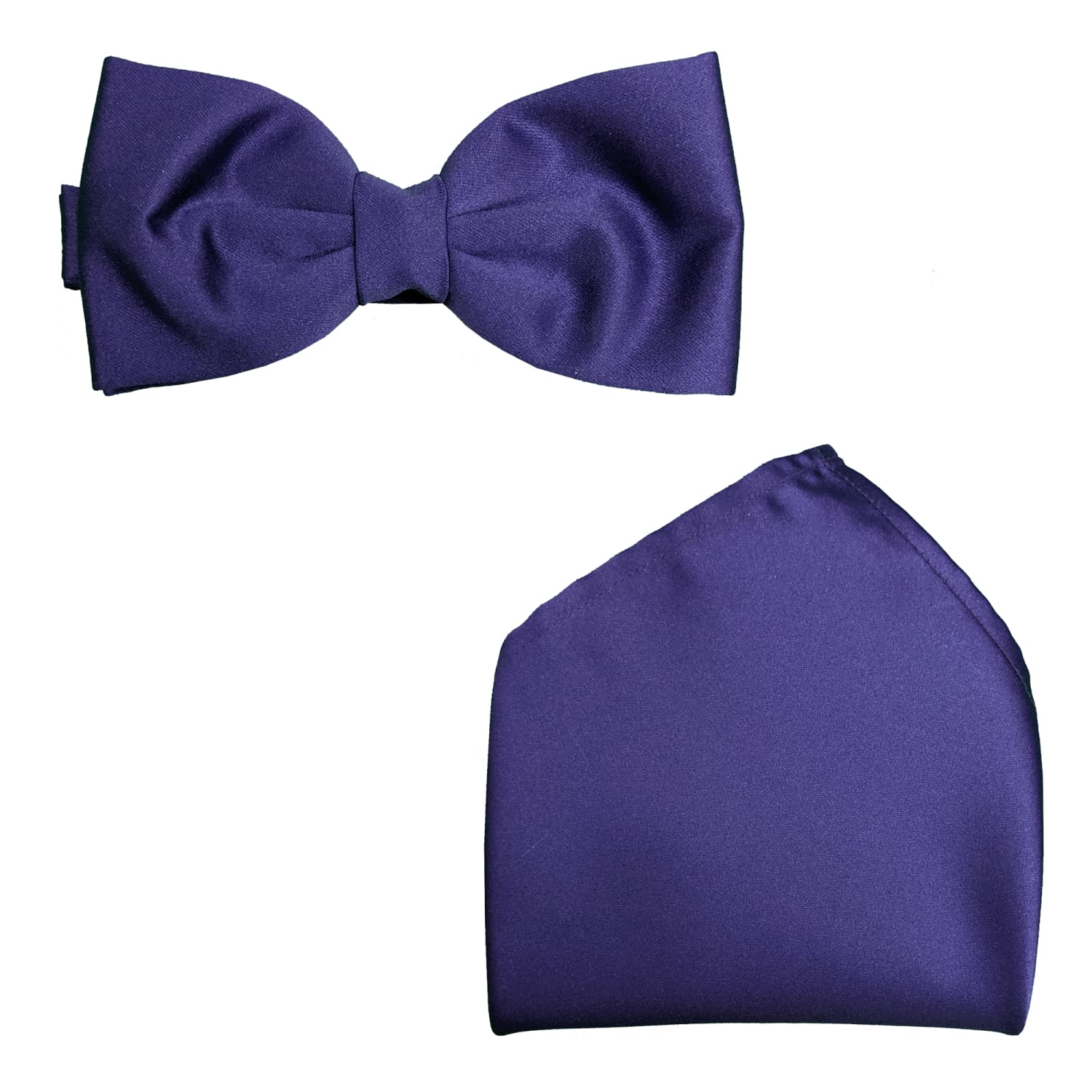 Folkespeare Bow Tie & Pocket Square Set - BK0030 - Purple 1