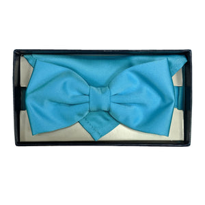 Folkespeare Bow Tie & Pocket Square Set - BK0030 - Turquoise 5