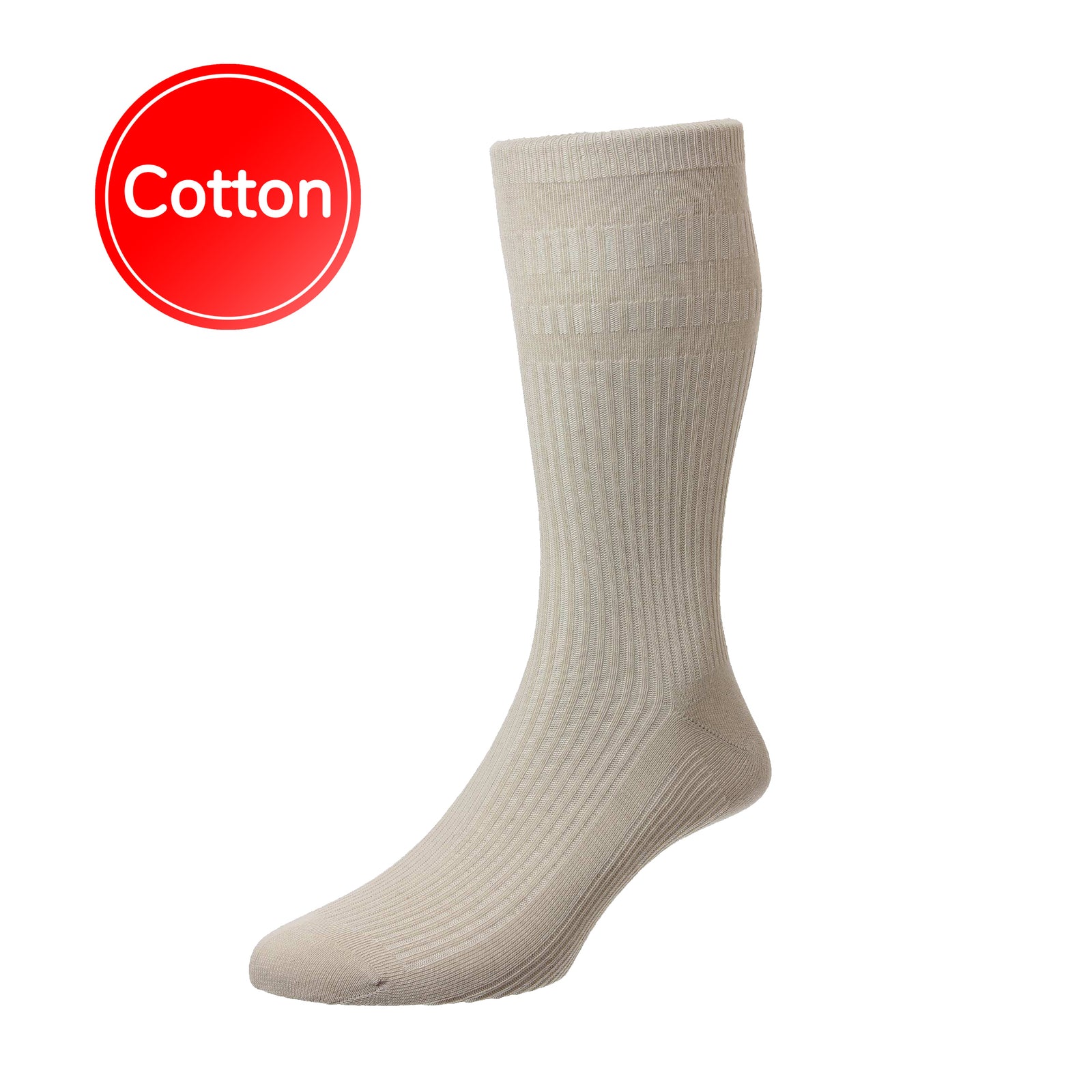 HJ Softop Socks - HJ91 - Cotton - Oatmeal 1