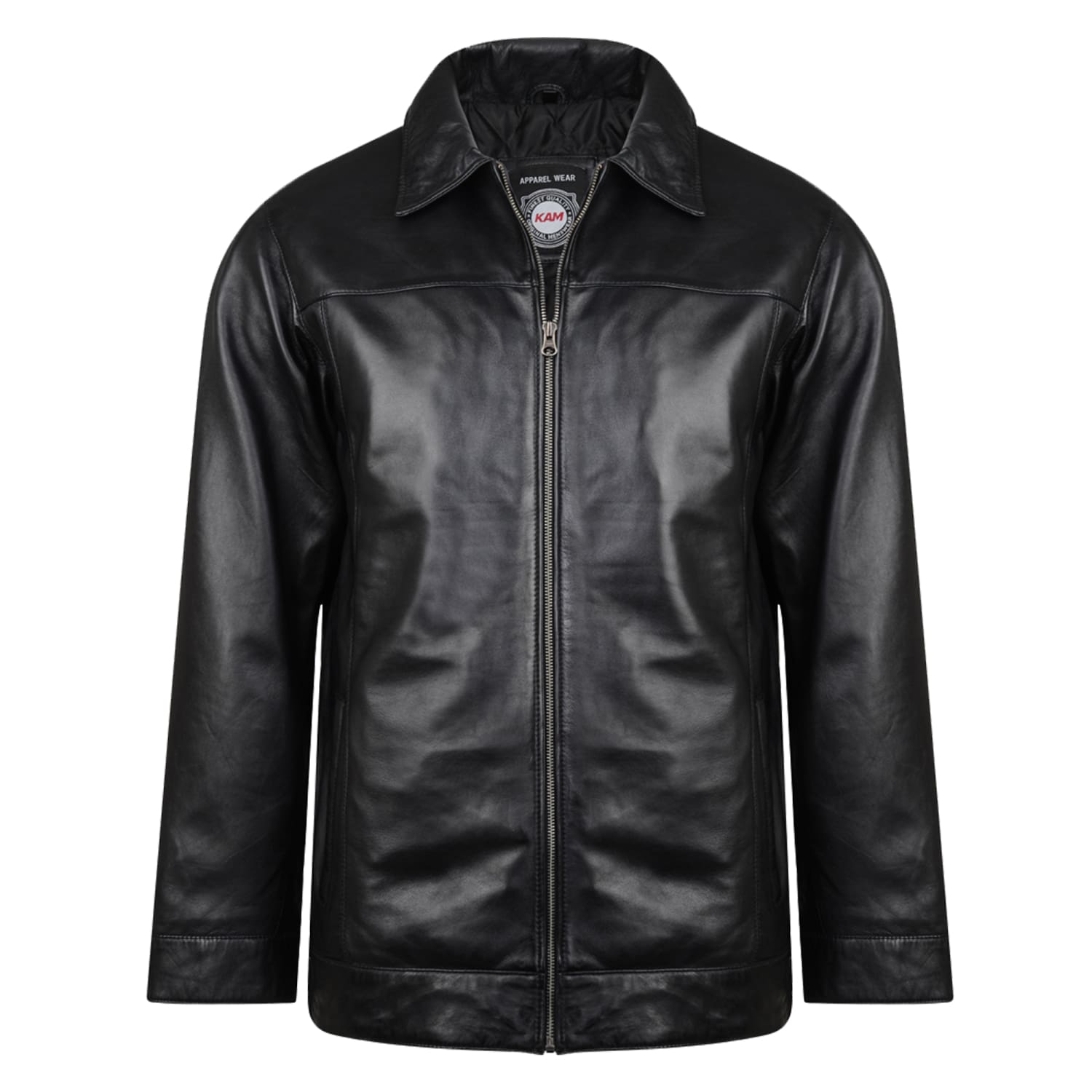 Kam Leather Jacket - KBS L002 - Black 1