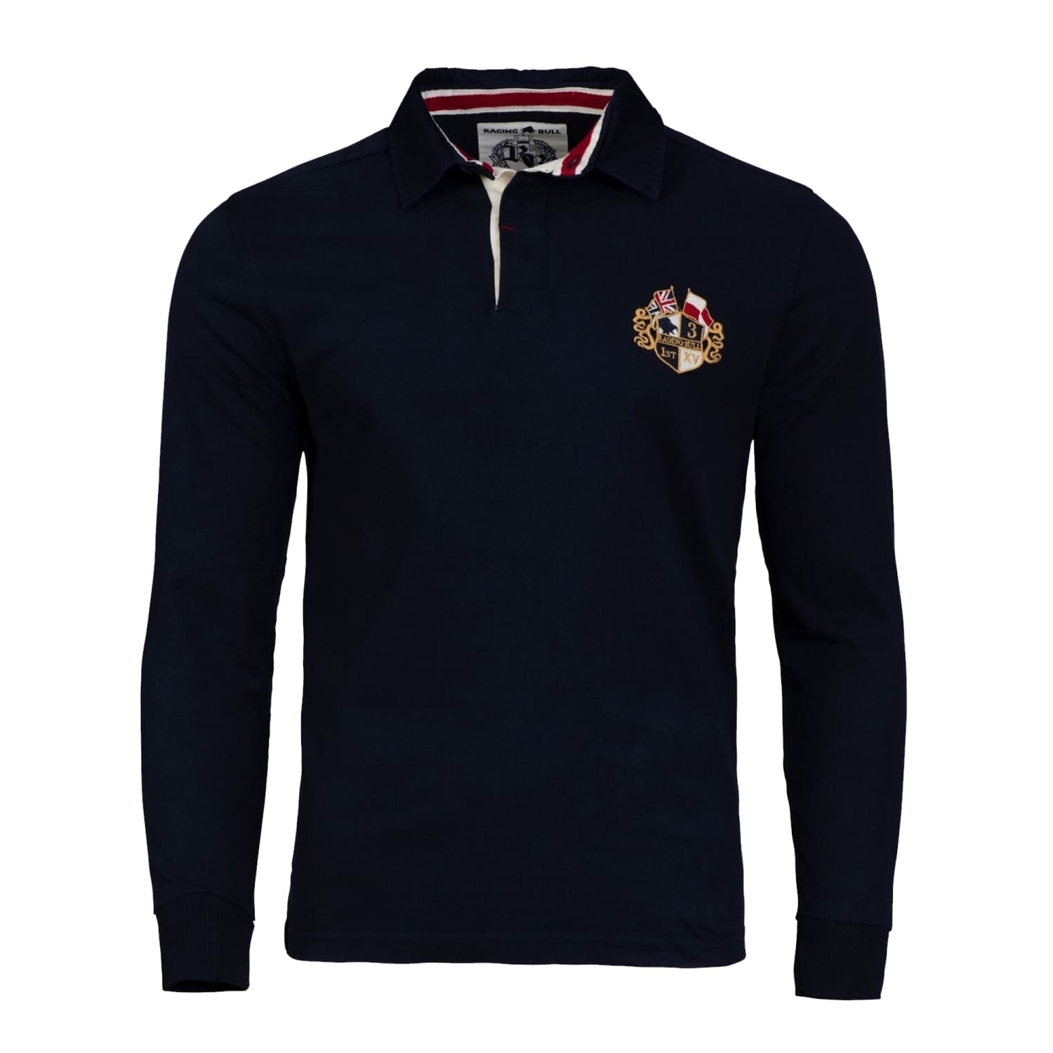 Raging Bull L/S Rugby Polo - A18RU22 - Navy 1