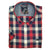Raging Bull S/S Check Linen Shirt - S16CS30 - Red 1