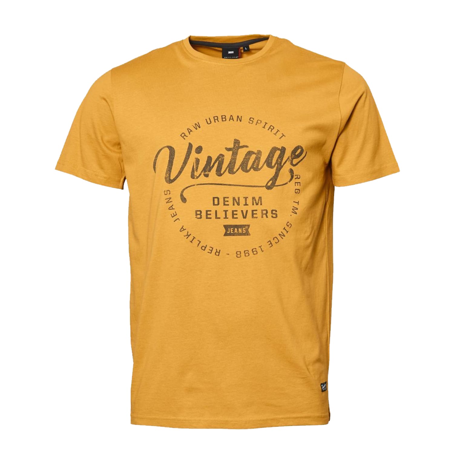 Replika Jeans T-Shirt - 83315 - Mustard 1
