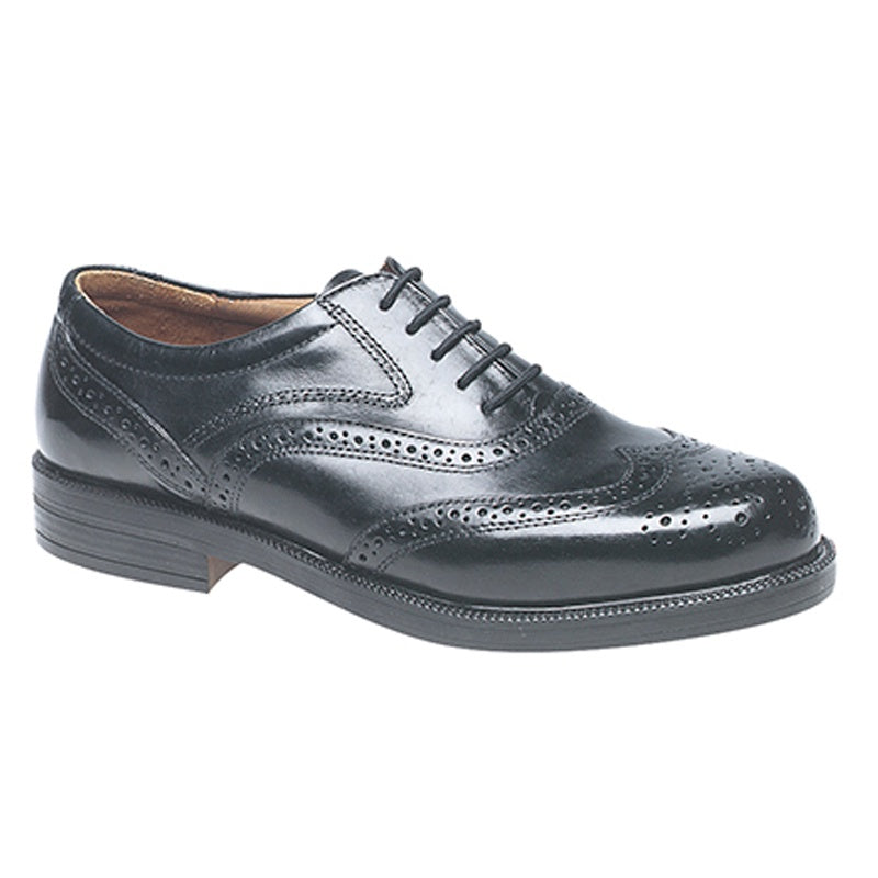Scimitar Wing Cap Brogue Oxford Shoes - M963 - Black