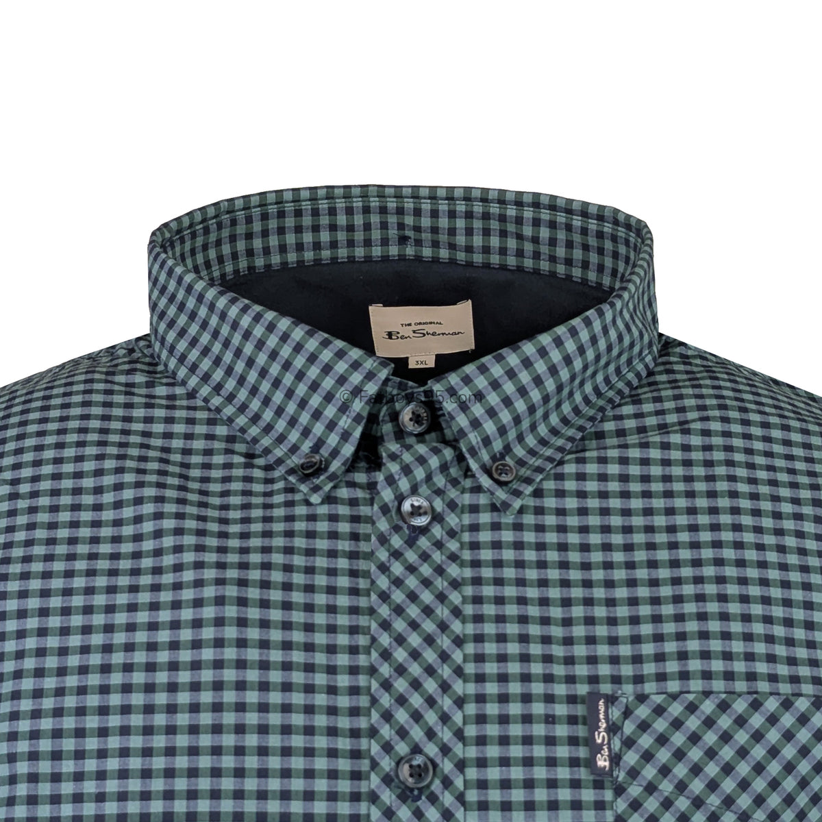 Ben Sherman S/S Shirt - 0059142IL - Dark Emerald 2