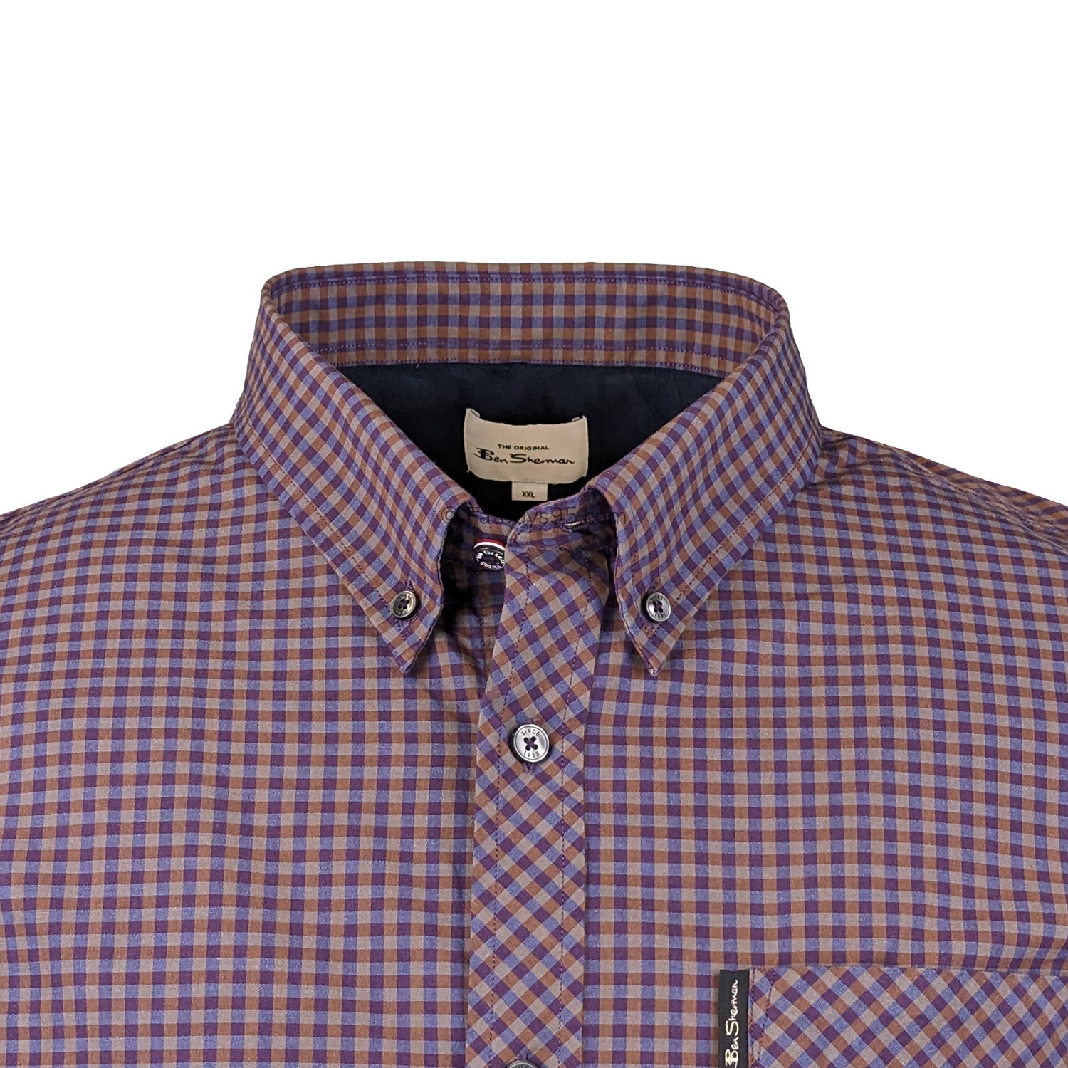 Ben Sherman Signature Core Gingham S/S Shirt - 0059142IL - Ginger 2