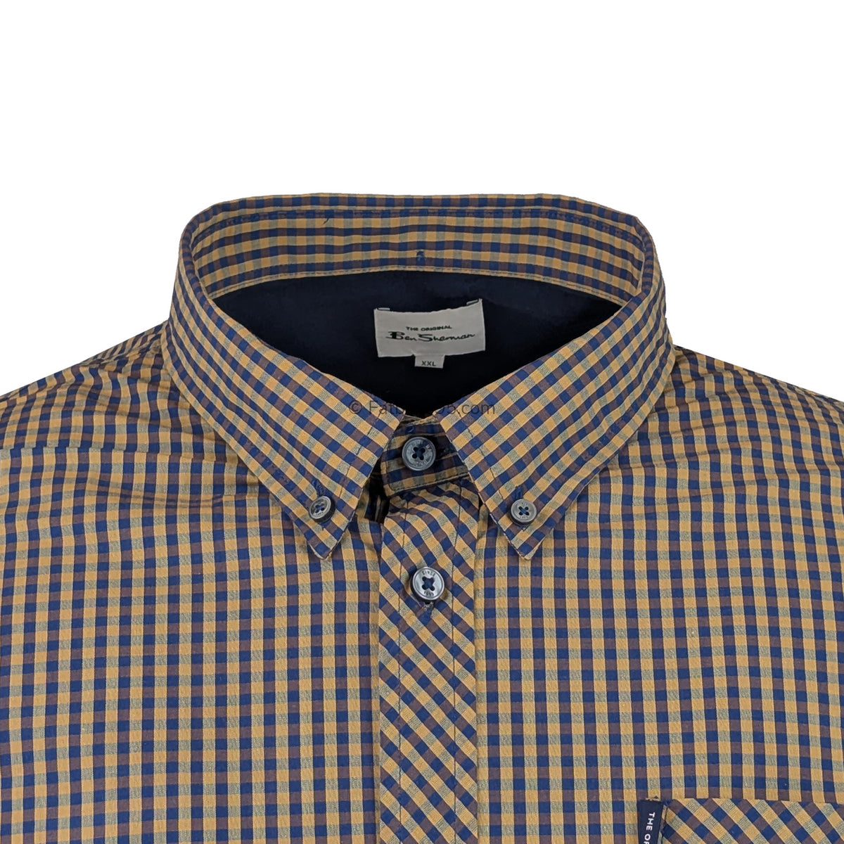 Ben Sherman S/S Shirt - 0059142IL - Ochre 2