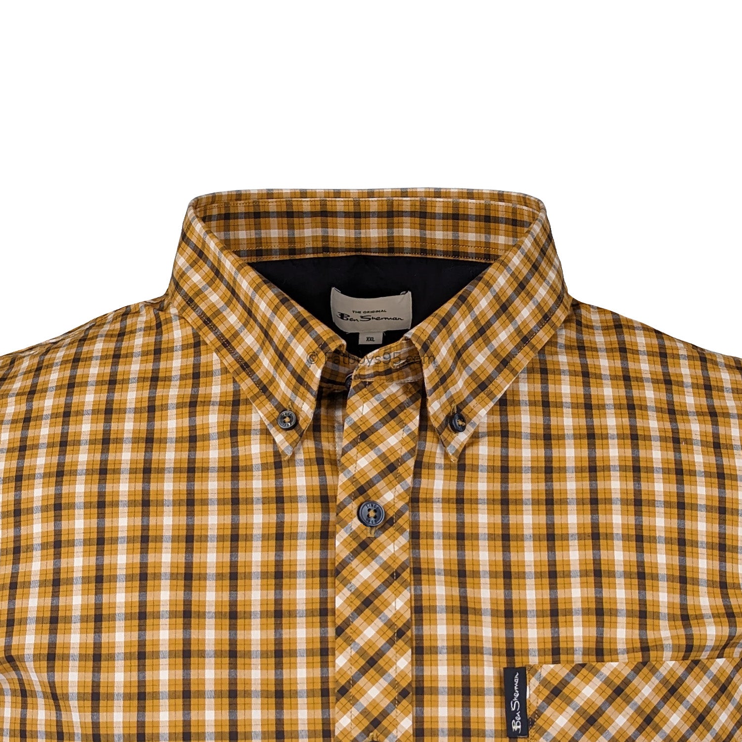 Ben Sherman Signature House Check S/S Shirt - 0059144IL - Mustard 2