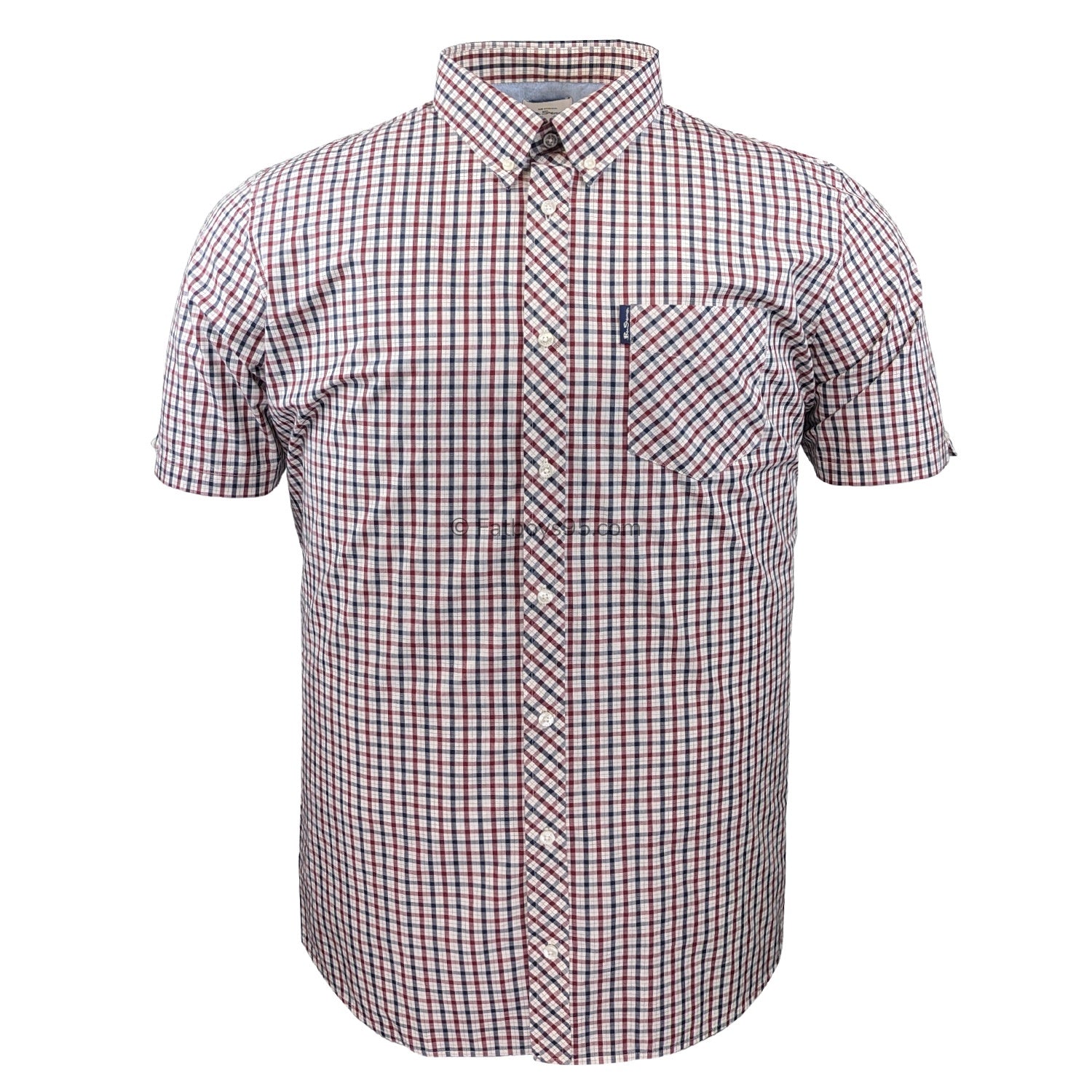 Ben Sherman Signature House Check S/S Shirt - 0059144IL - Red 1