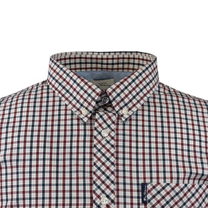 Ben Sherman Signature House Check S/S Shirt - 0059144IL - Red 2