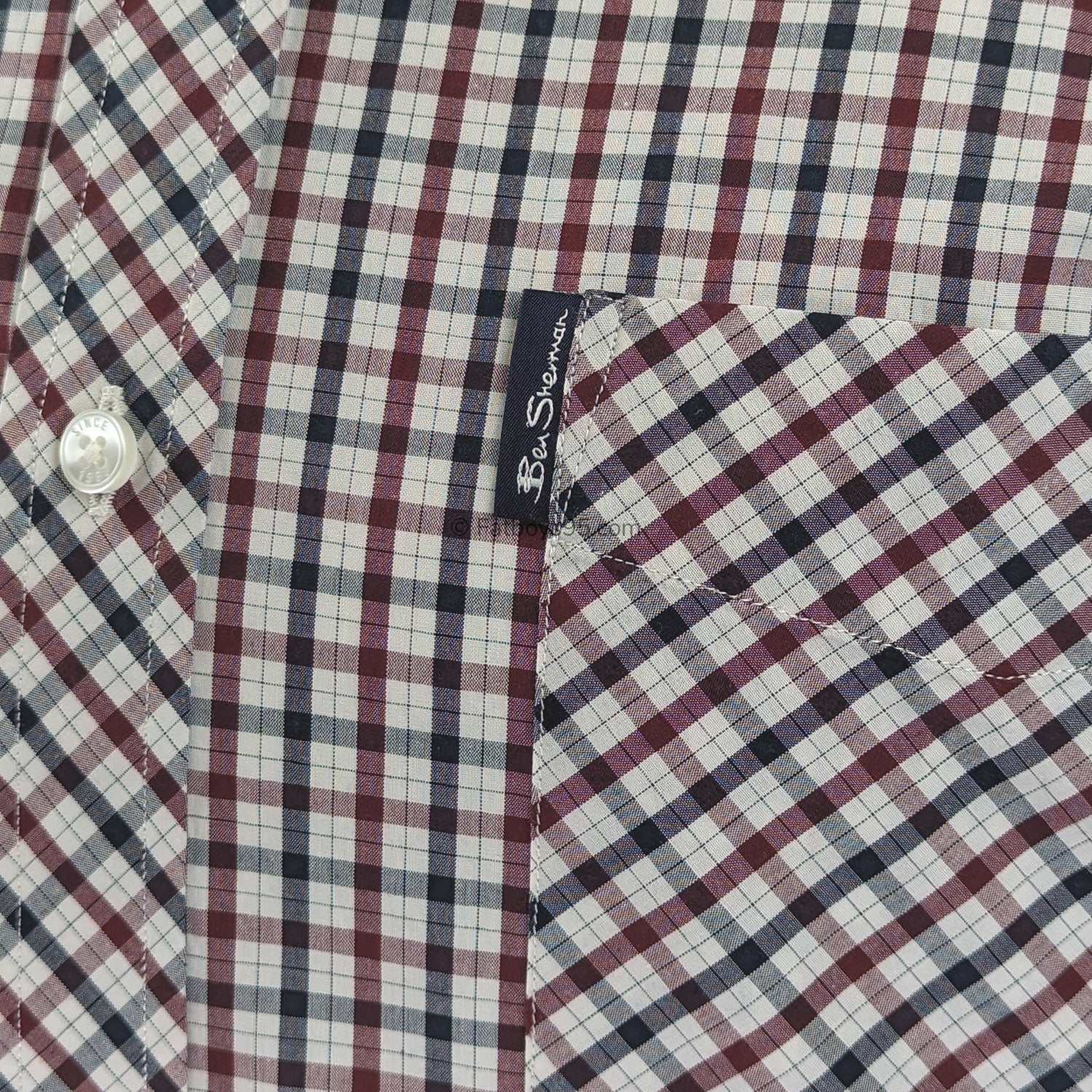 Ben Sherman Signature House Check S/S Shirt - 0059144IL - Red 3