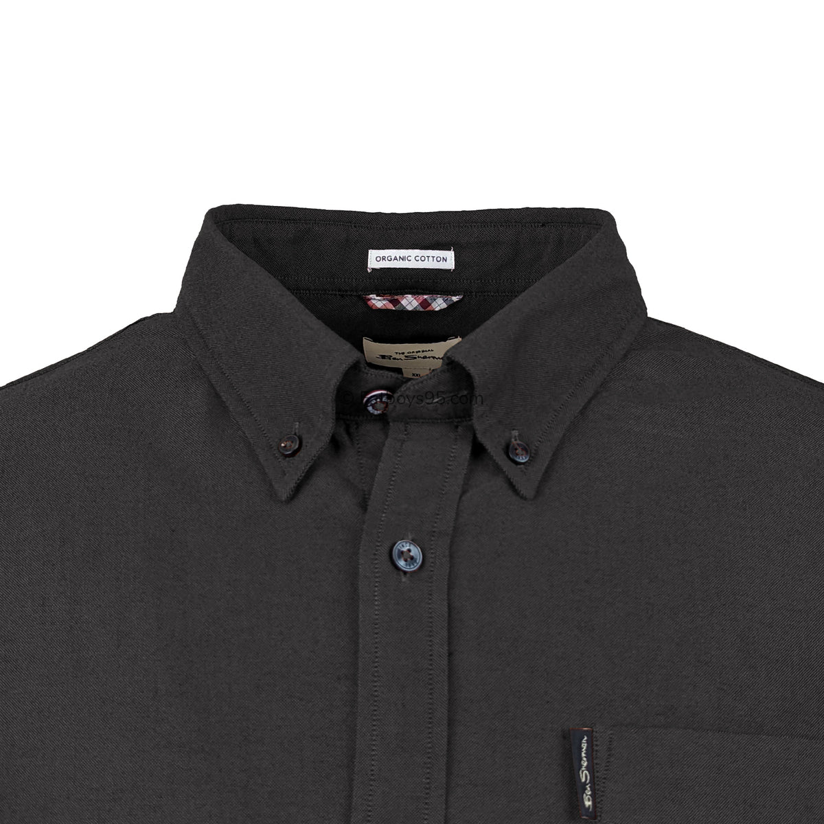 Ben Sherman L/S Oxford Shirt - 0065094IL - Barley Black 2