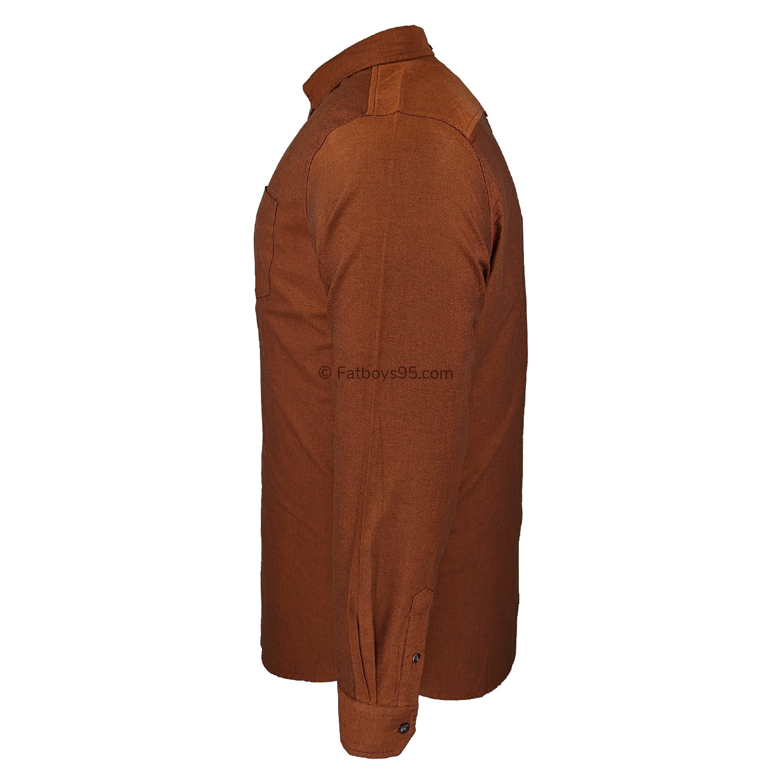 Ben Sherman L/S Oxford Shirt - 0065094IL - Burnt Orange 4