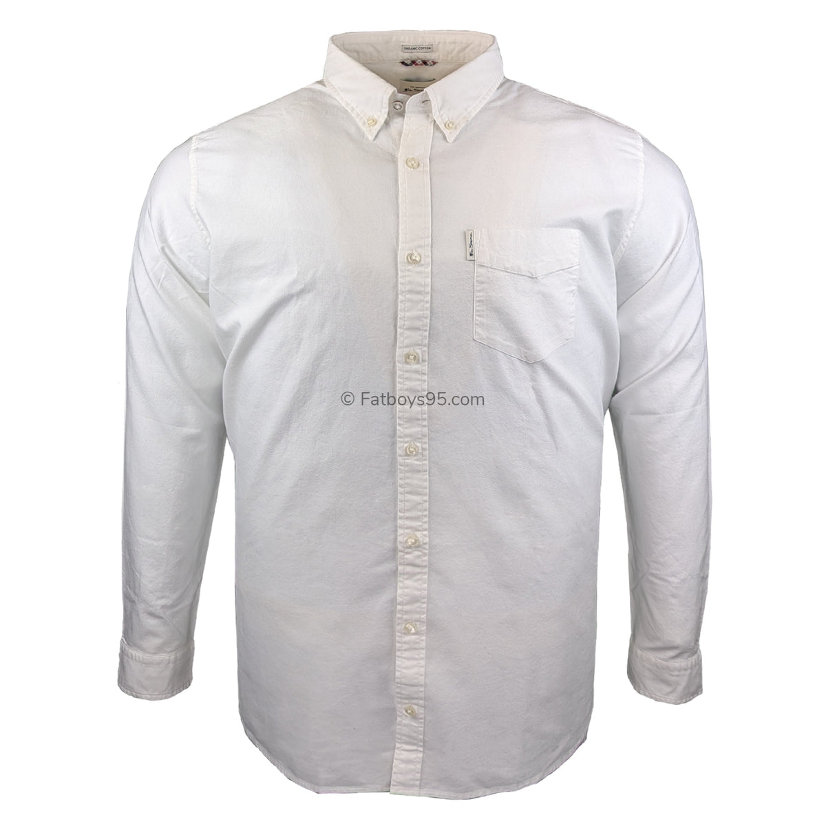 Ben Sherman L/S Oxford Shirt - 0065094IL - White 1