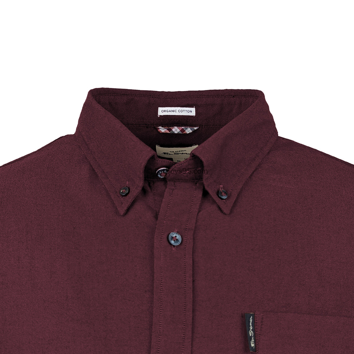 Ben Sherman L/S Oxford Shirt - 0065094IL - Wine 2
